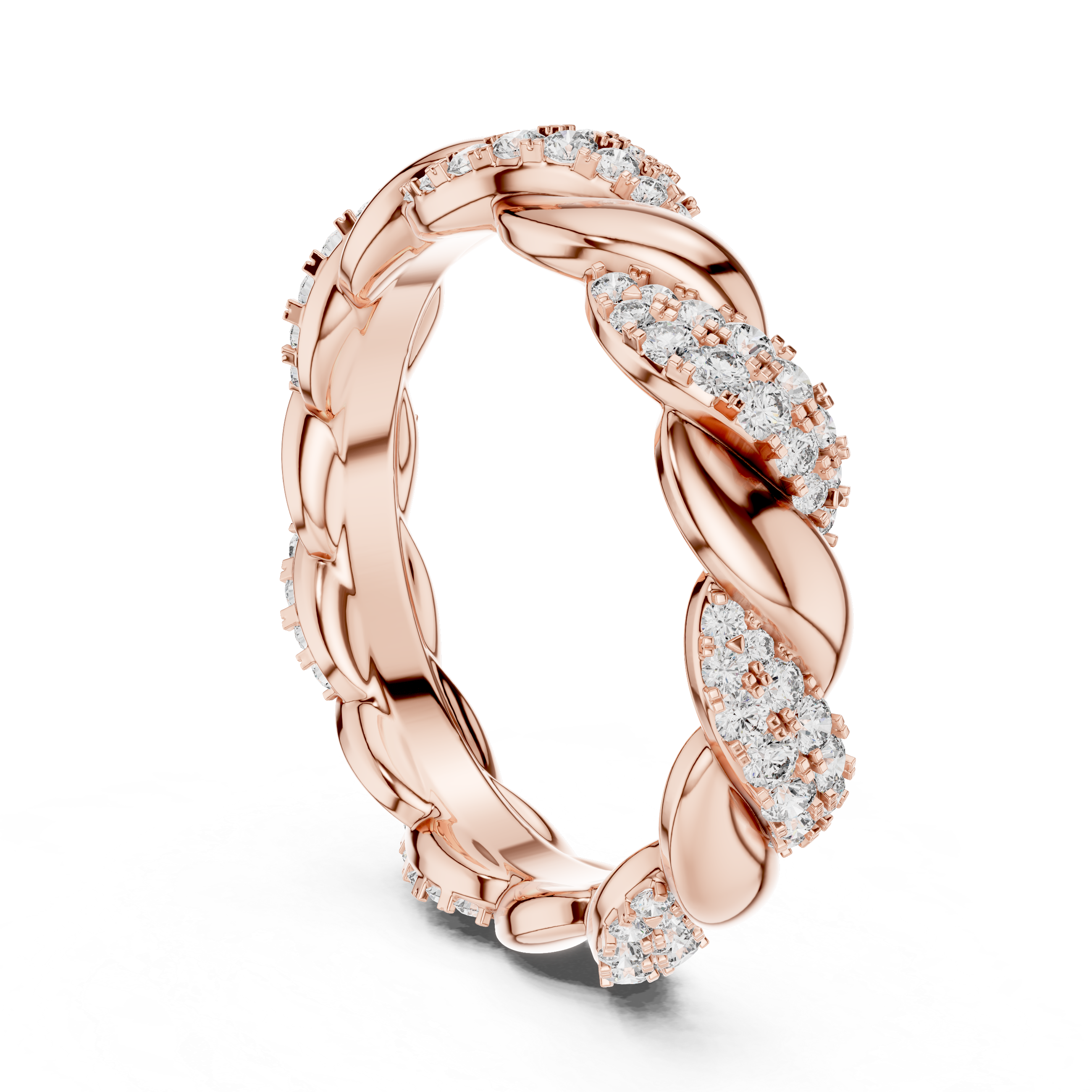 Round Cut Brilliant Moissanite VVS1 Eternity Band