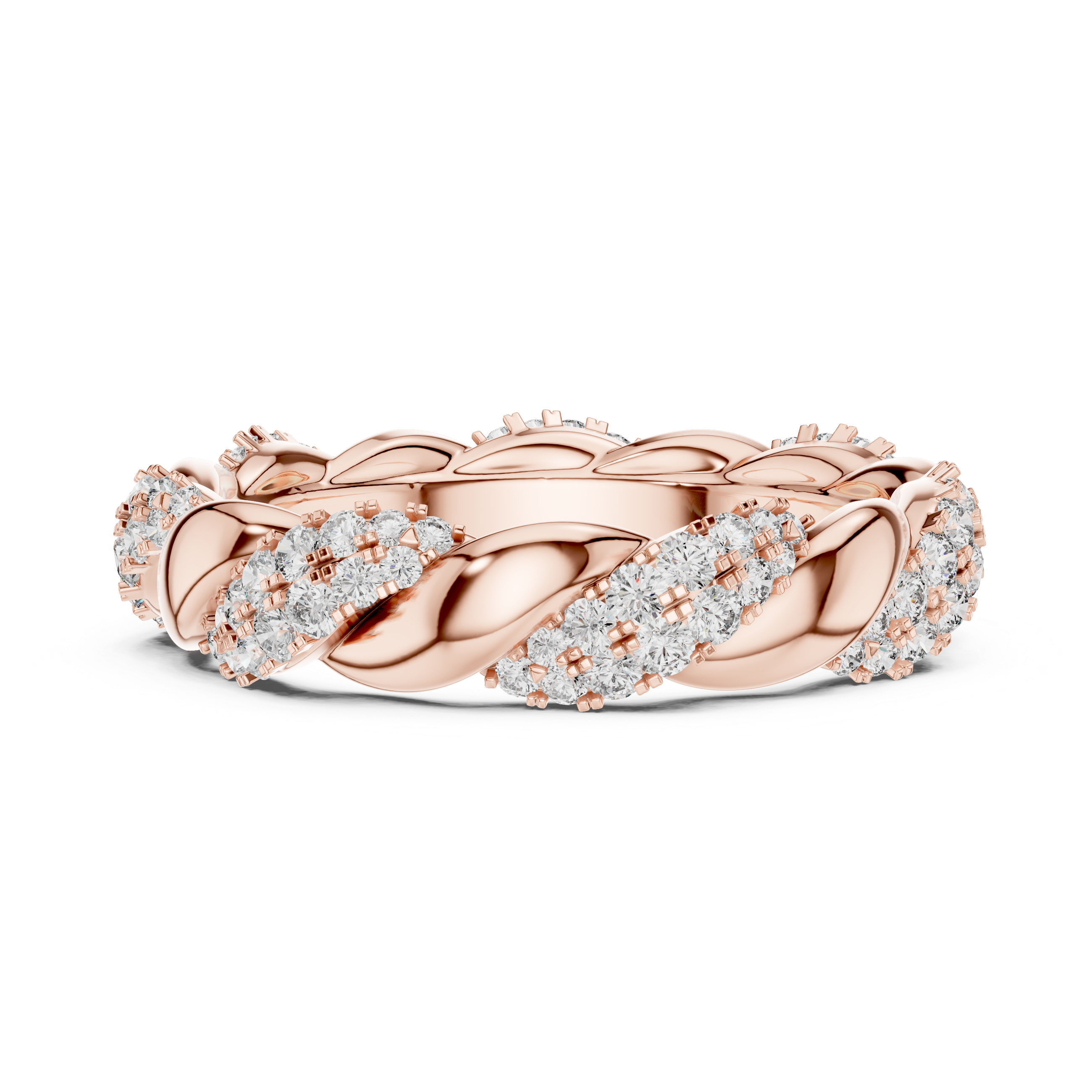 Round Cut Brilliant Moissanite VVS1 Eternity Band