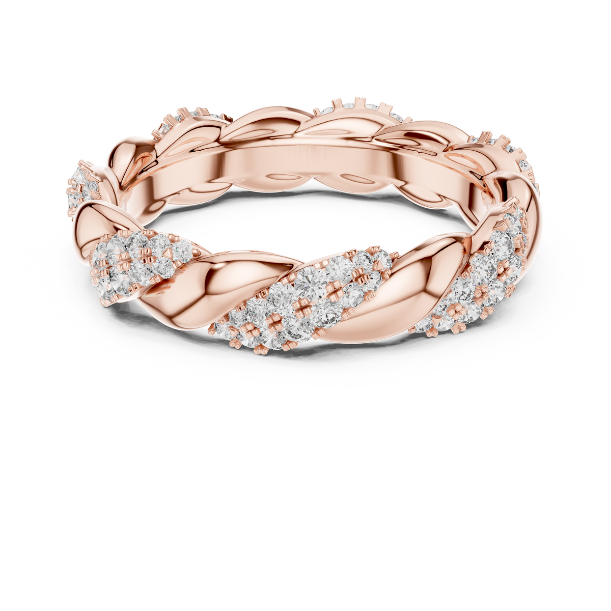 Round Cut Brilliant Moissanite VVS1 Eternity Band