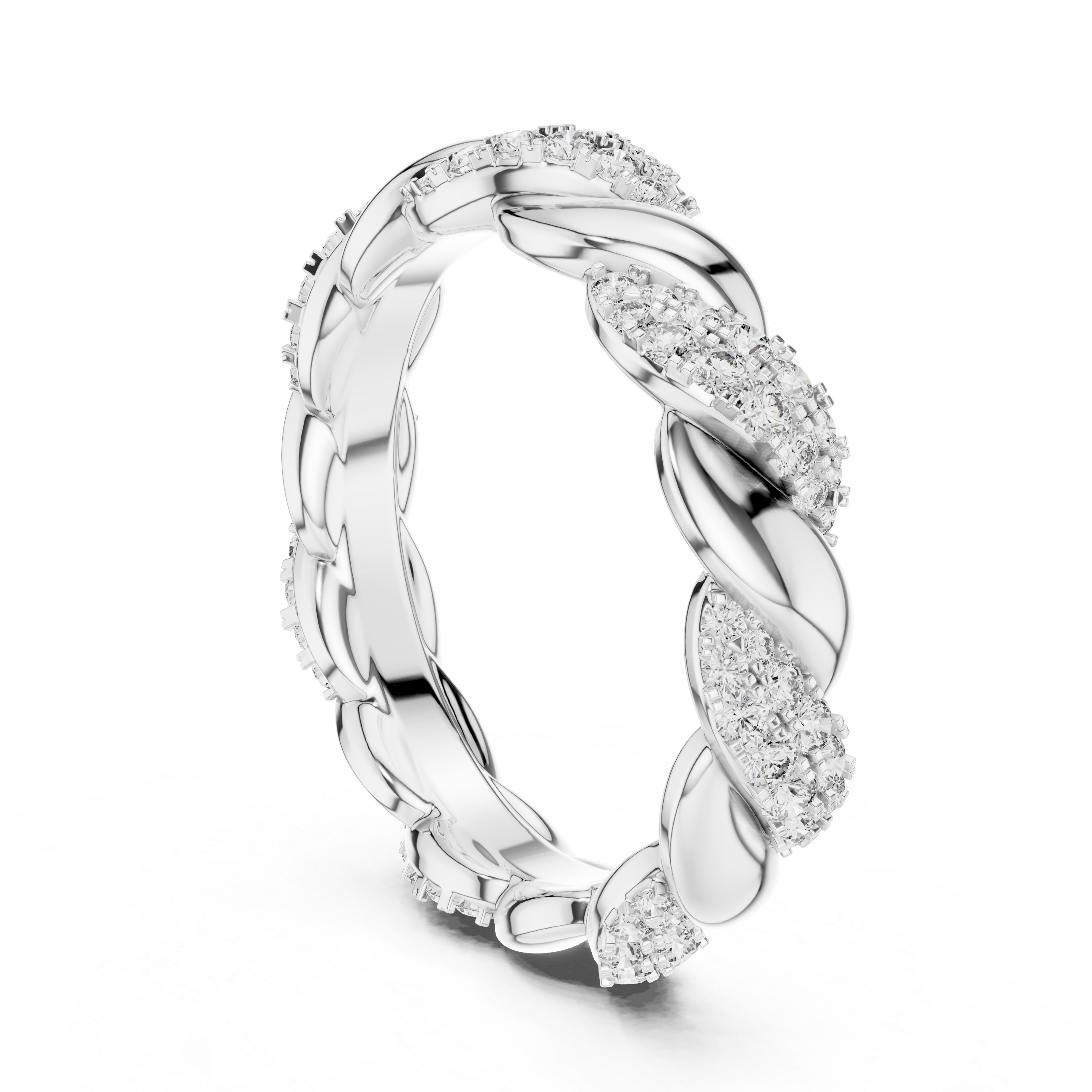 Round Cut Brilliant Moissanite VVS1 Eternity Band