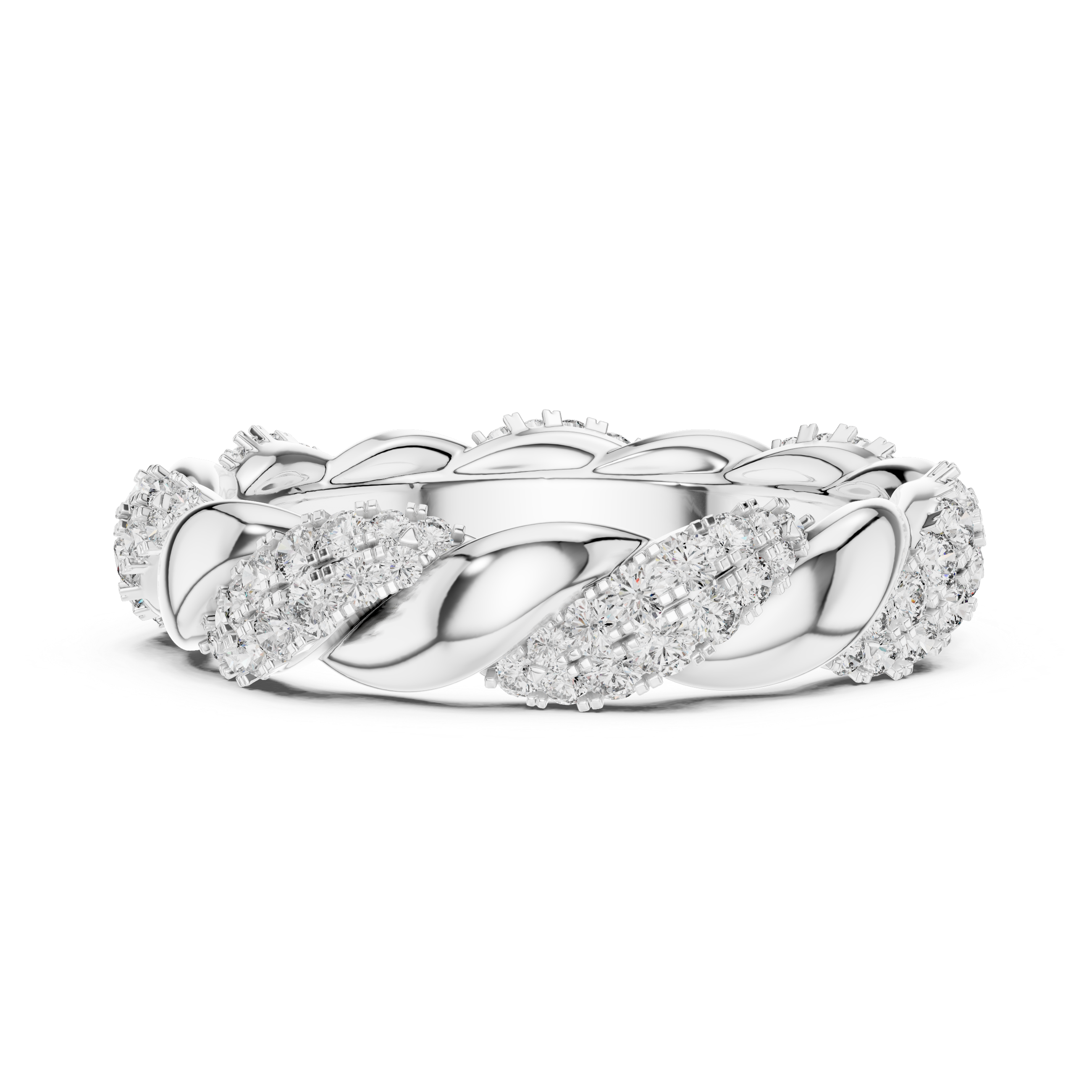 Round Cut Brilliant Moissanite VVS1 Eternity Band
