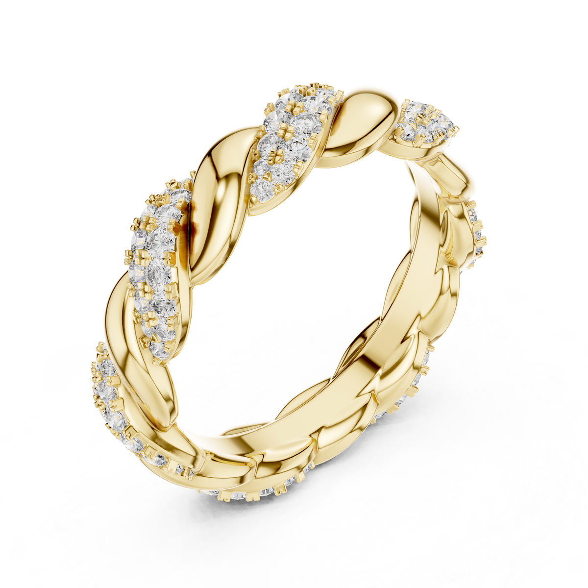 Round Cut Brilliant Moissanite VVS1 Eternity Band