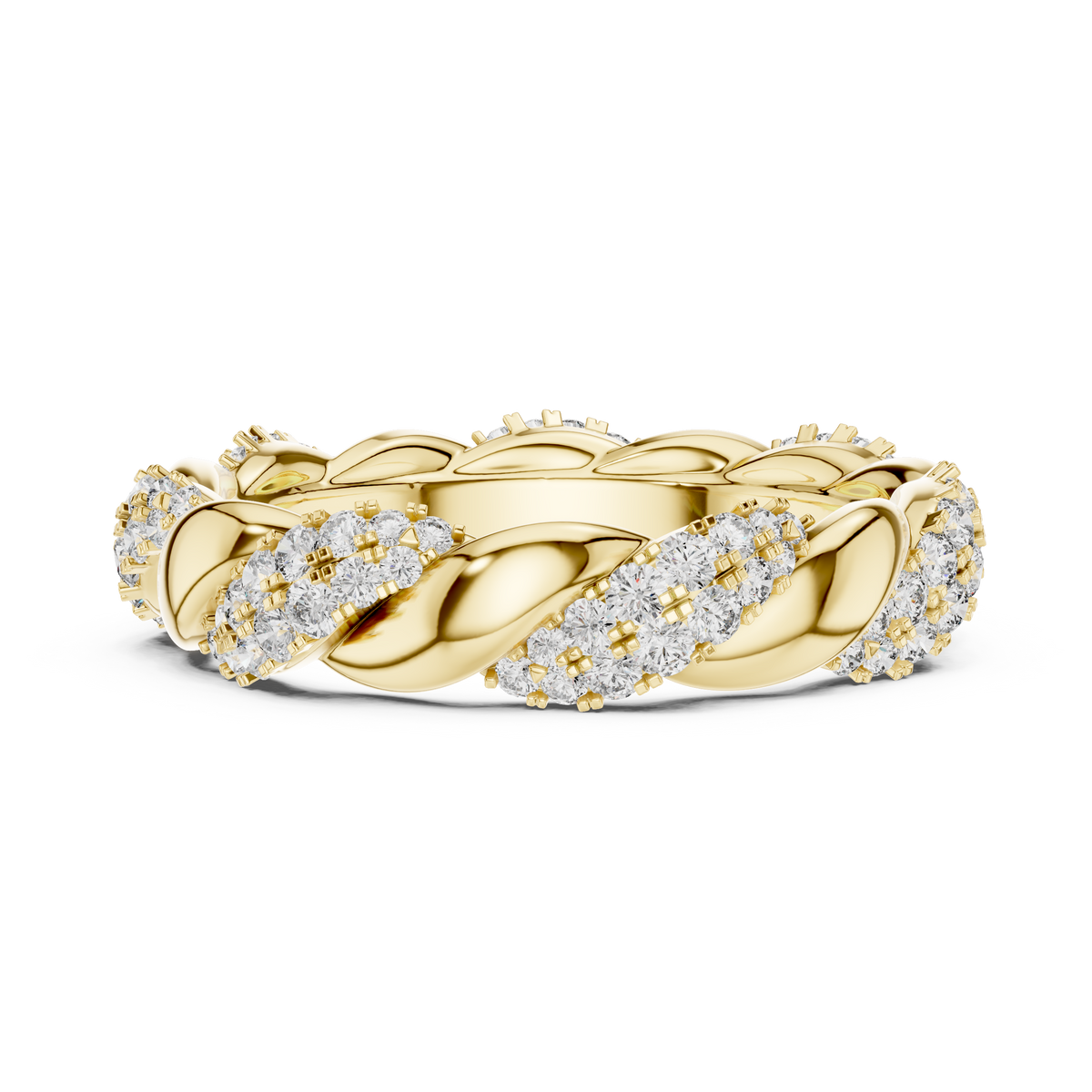 Round Cut Brilliant Moissanite VVS1 Eternity Band