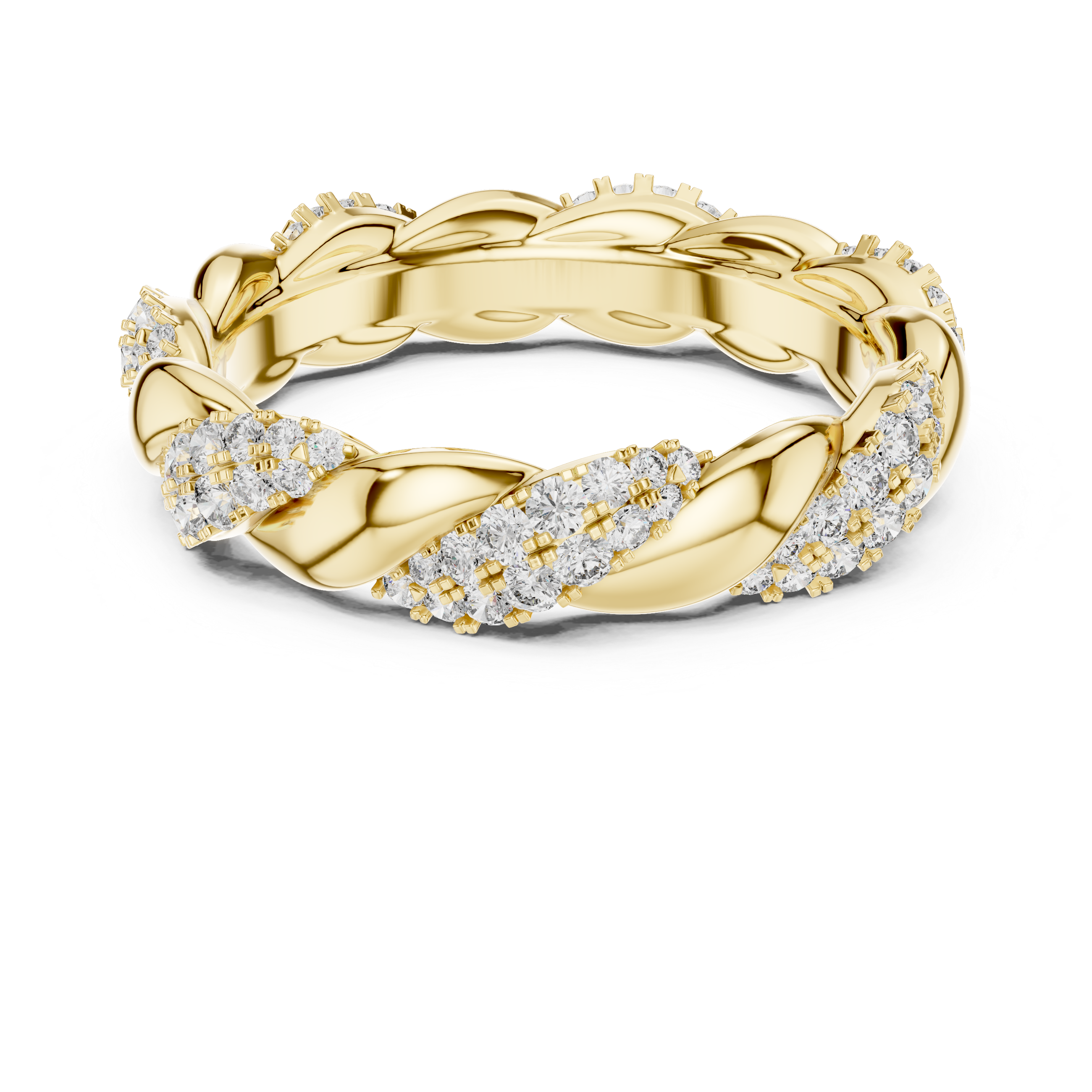 Round Cut Brilliant Moissanite VVS1 Eternity Band