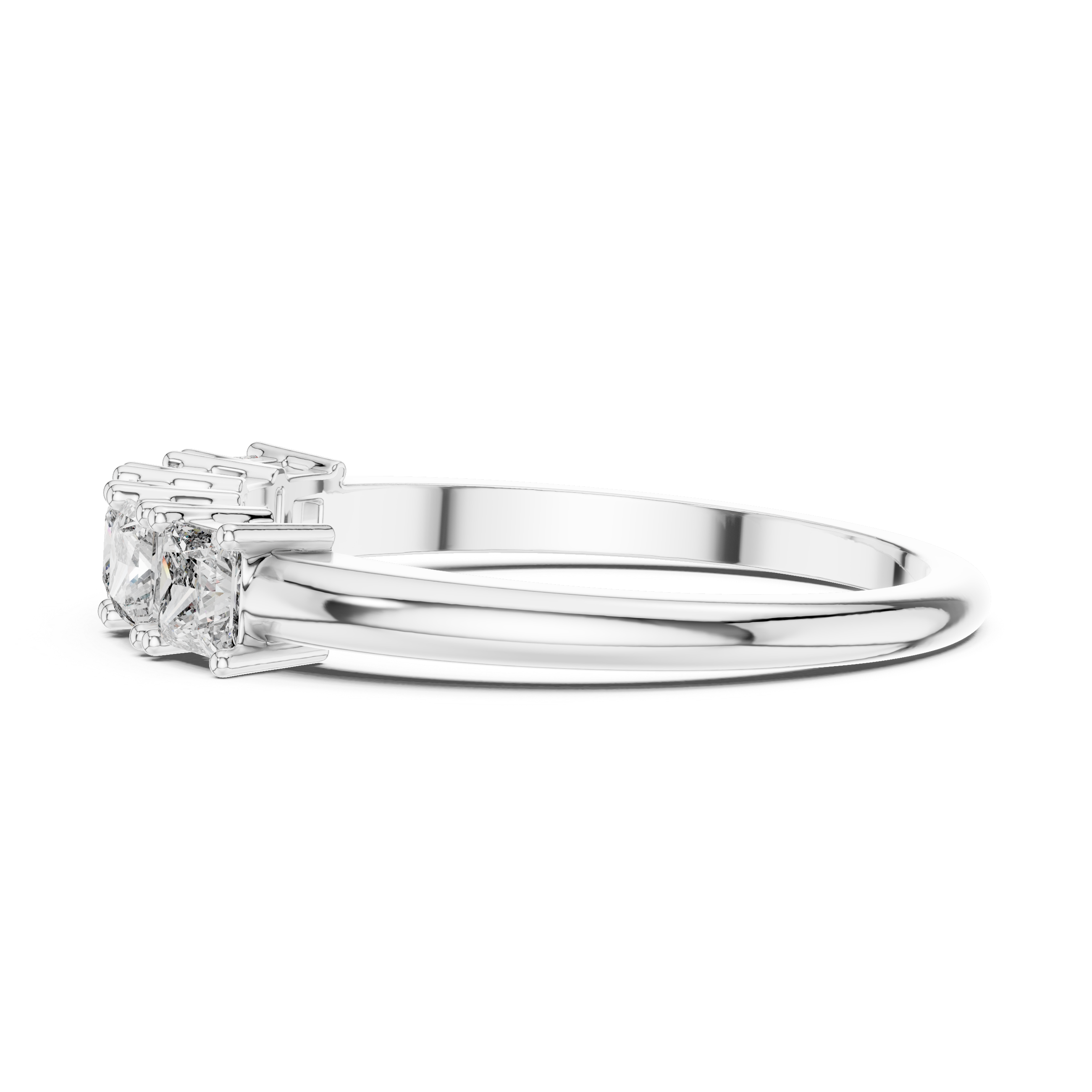 Princess Cut Brilliant Moissanite VVS1 Eternity Band