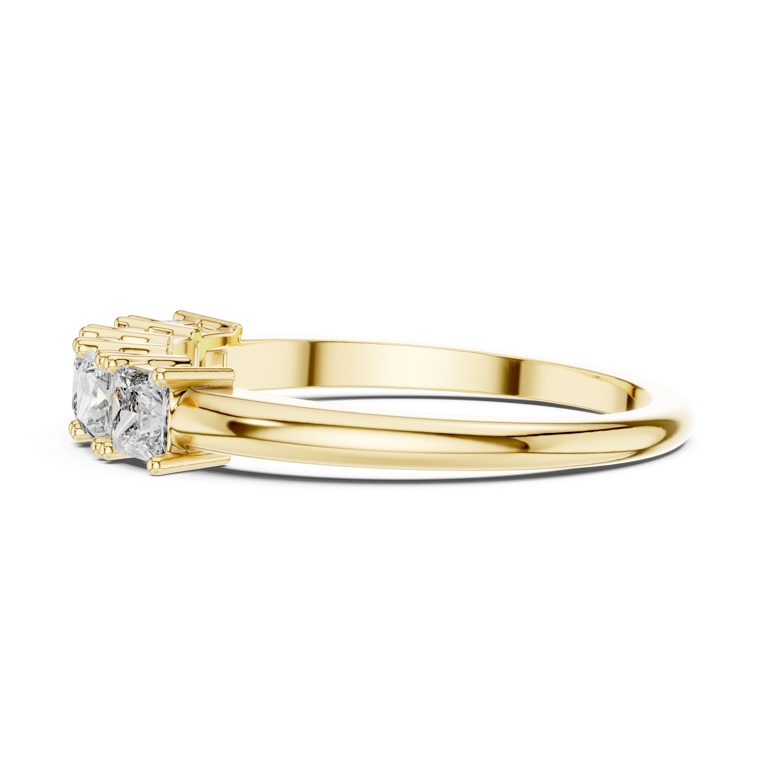 Princess Cut Brilliant Moissanite VVS1 Eternity Band