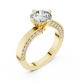Round Cut Brilliant Moissanite VVS1 Eternity Engagement Ring