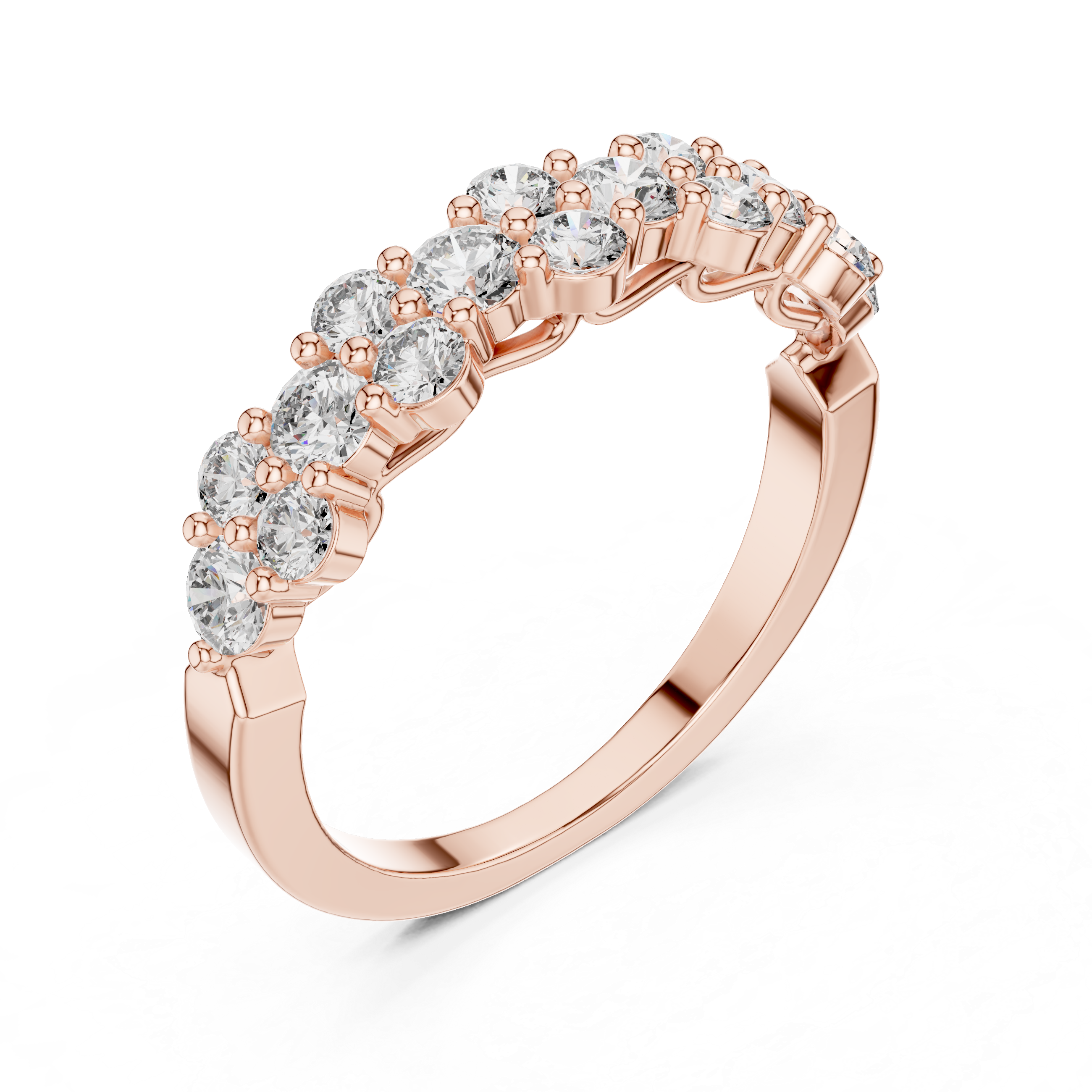 Round Cut Brilliant Moissanite VVS1 Eternity Band