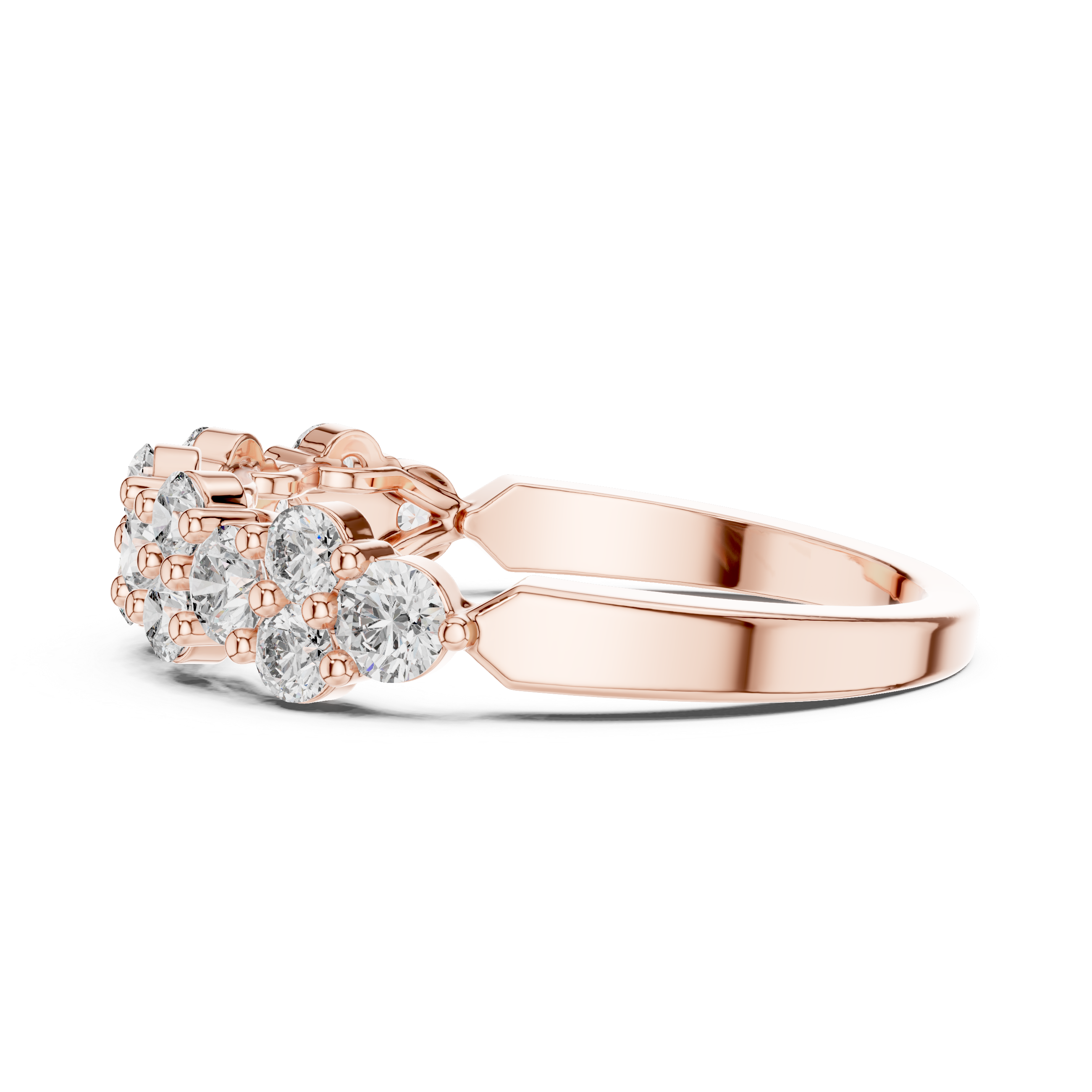 Round Cut Brilliant Moissanite VVS1 Eternity Band