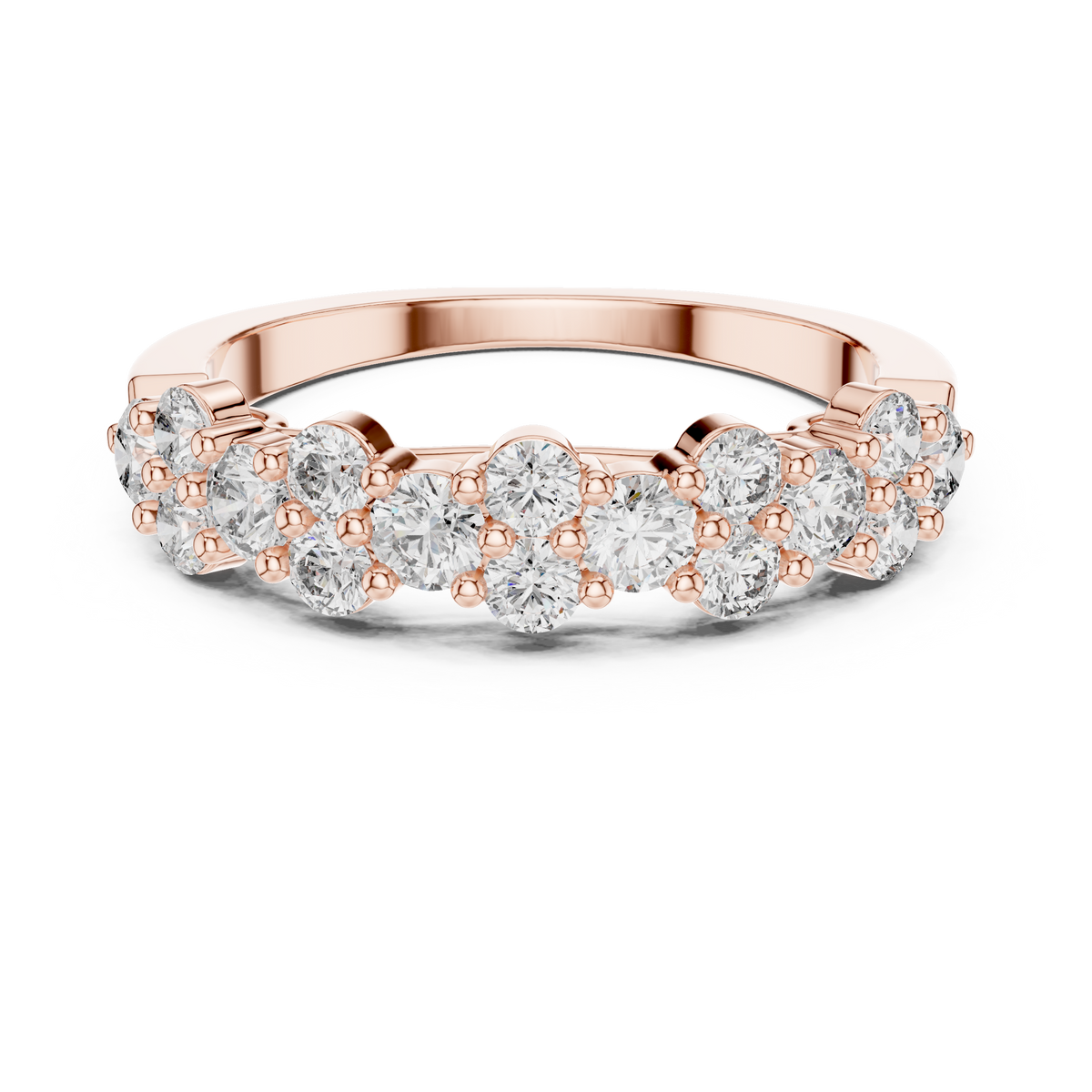 Round Cut Brilliant Moissanite VVS1 Eternity Band