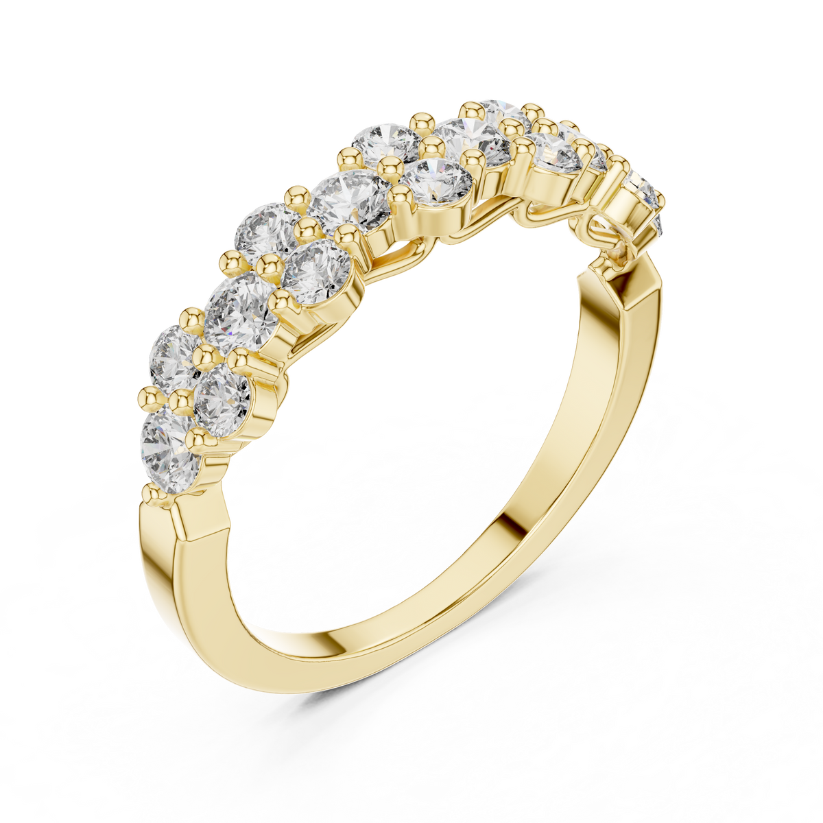 Round Cut Brilliant Moissanite VVS1 Eternity Band