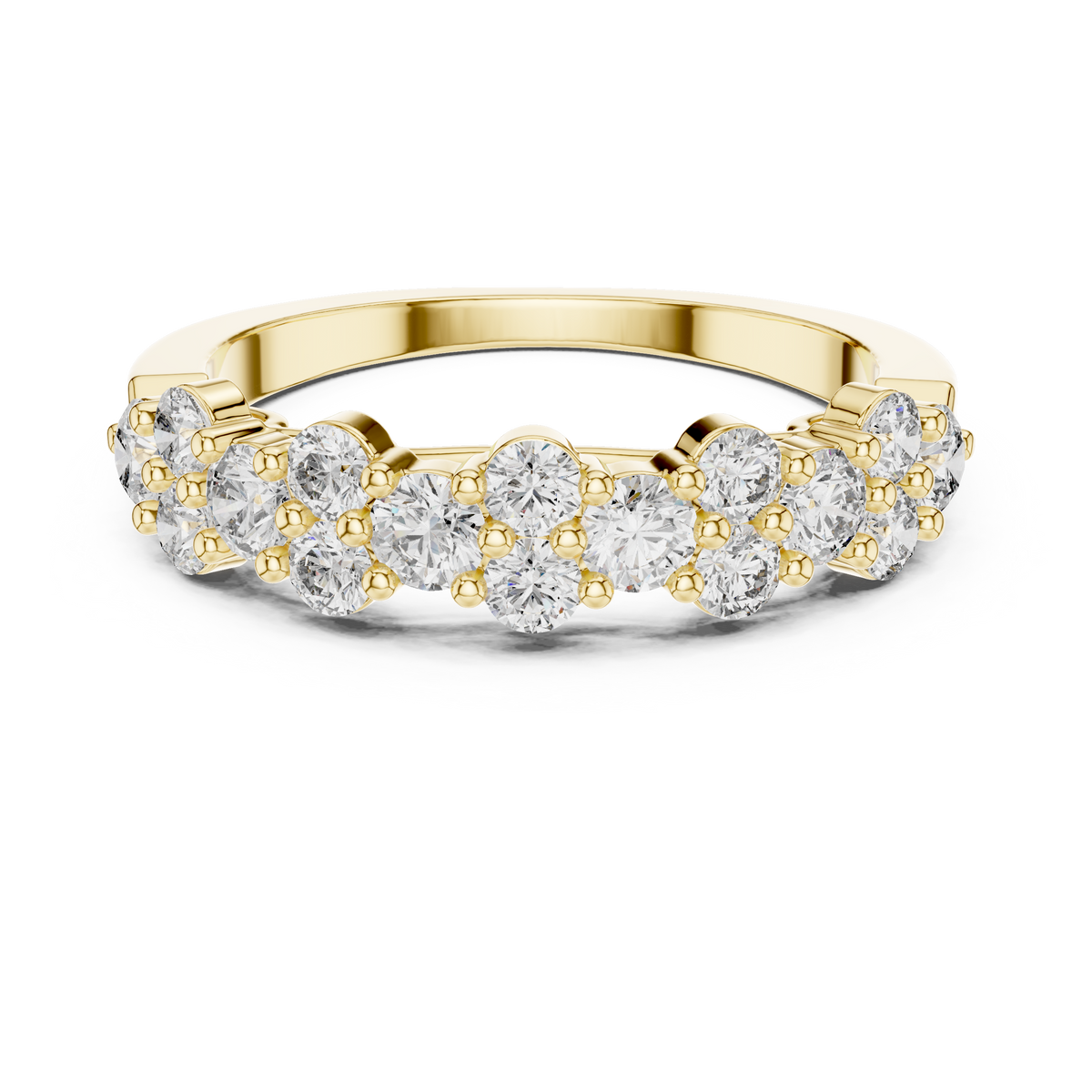 Round Cut Brilliant Moissanite VVS1 Eternity Band