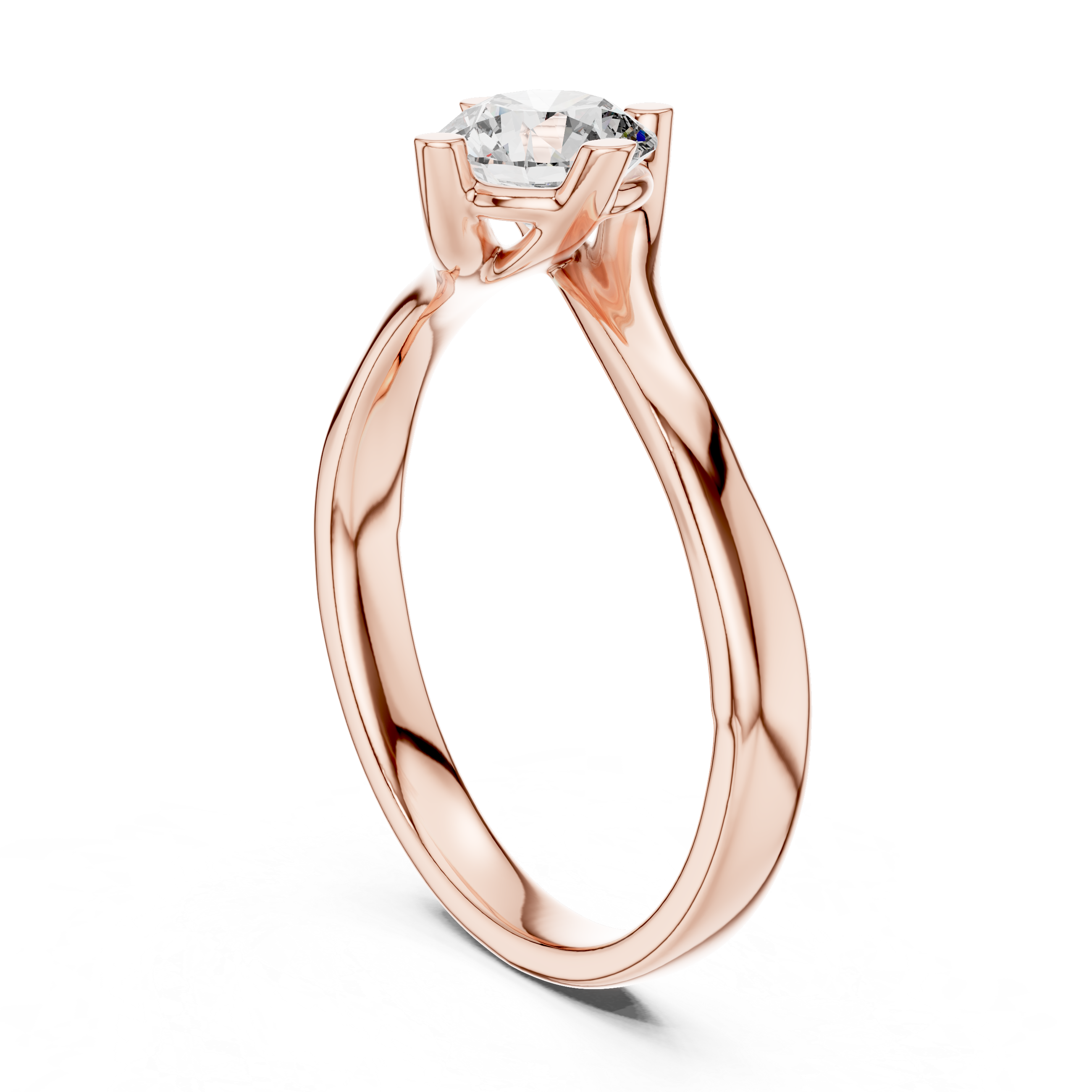 Round Cut Brilliant Moissanite VVS1 Eternity Engagement Ring