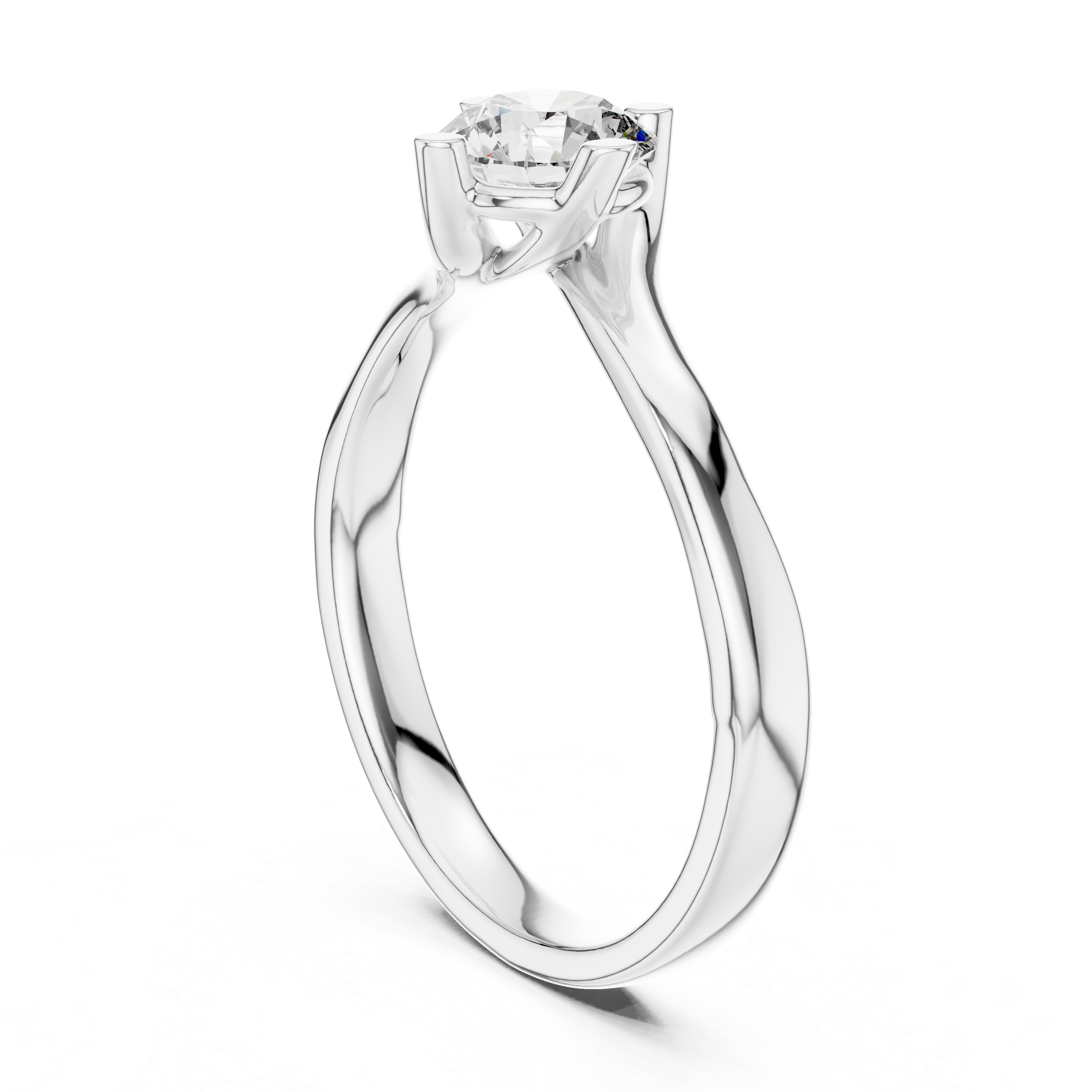 Round Cut Brilliant Moissanite VVS1 Eternity Engagement Ring
