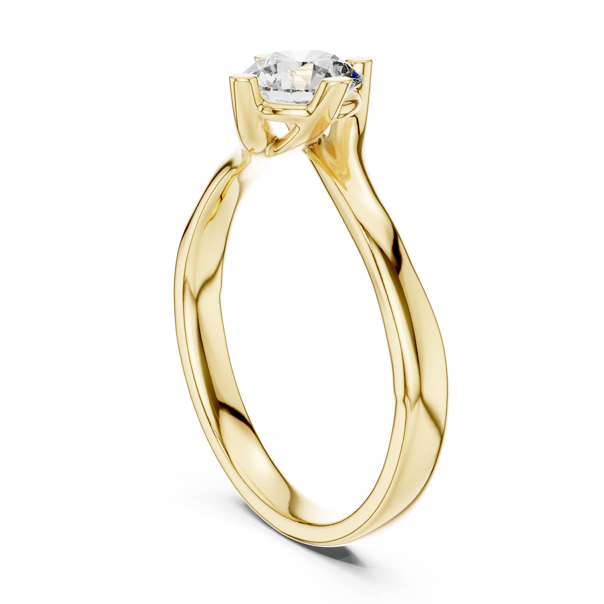 Round Cut Brilliant Moissanite VVS1 Eternity Engagement Ring