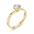 Round Cut Brilliant Moissanite VVS1 Eternity Engagement Ring