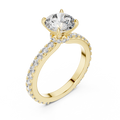 Round Cut Brilliant Moissanite VVS1 Eternity Engagement Ring