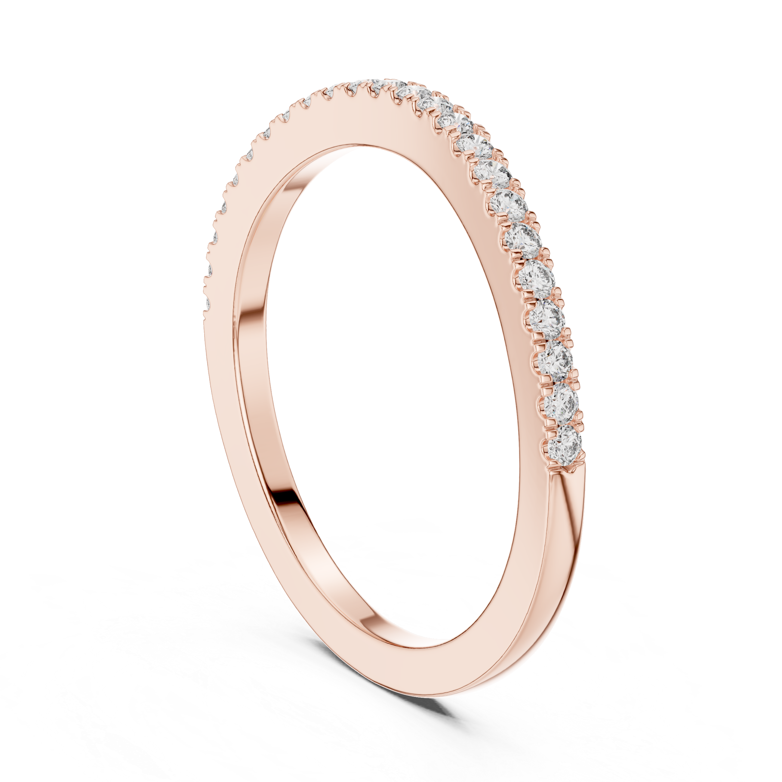 Round Cut Brilliant Moissanite VVS1 Eternity Band