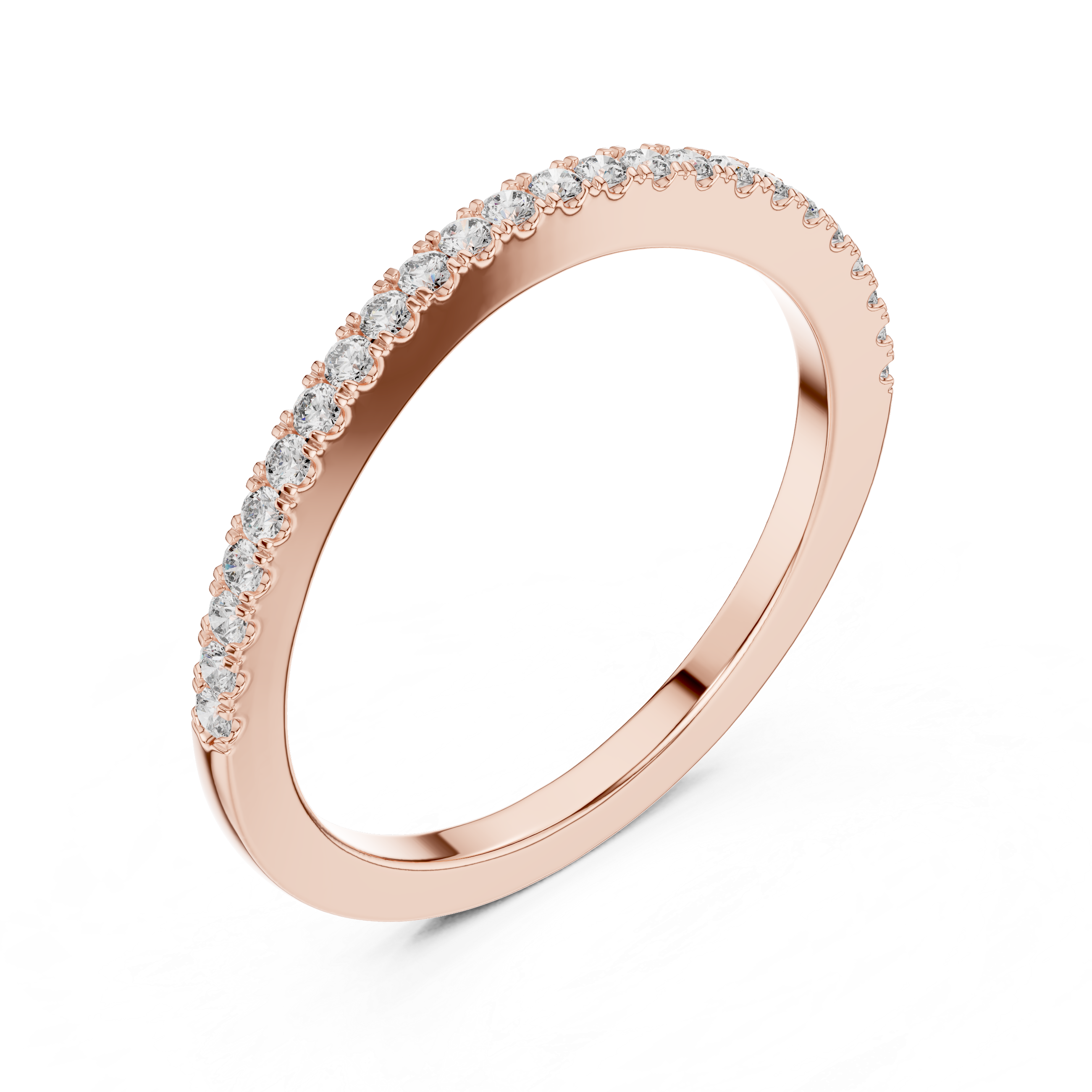 Round Cut Brilliant Moissanite VVS1 Eternity Band