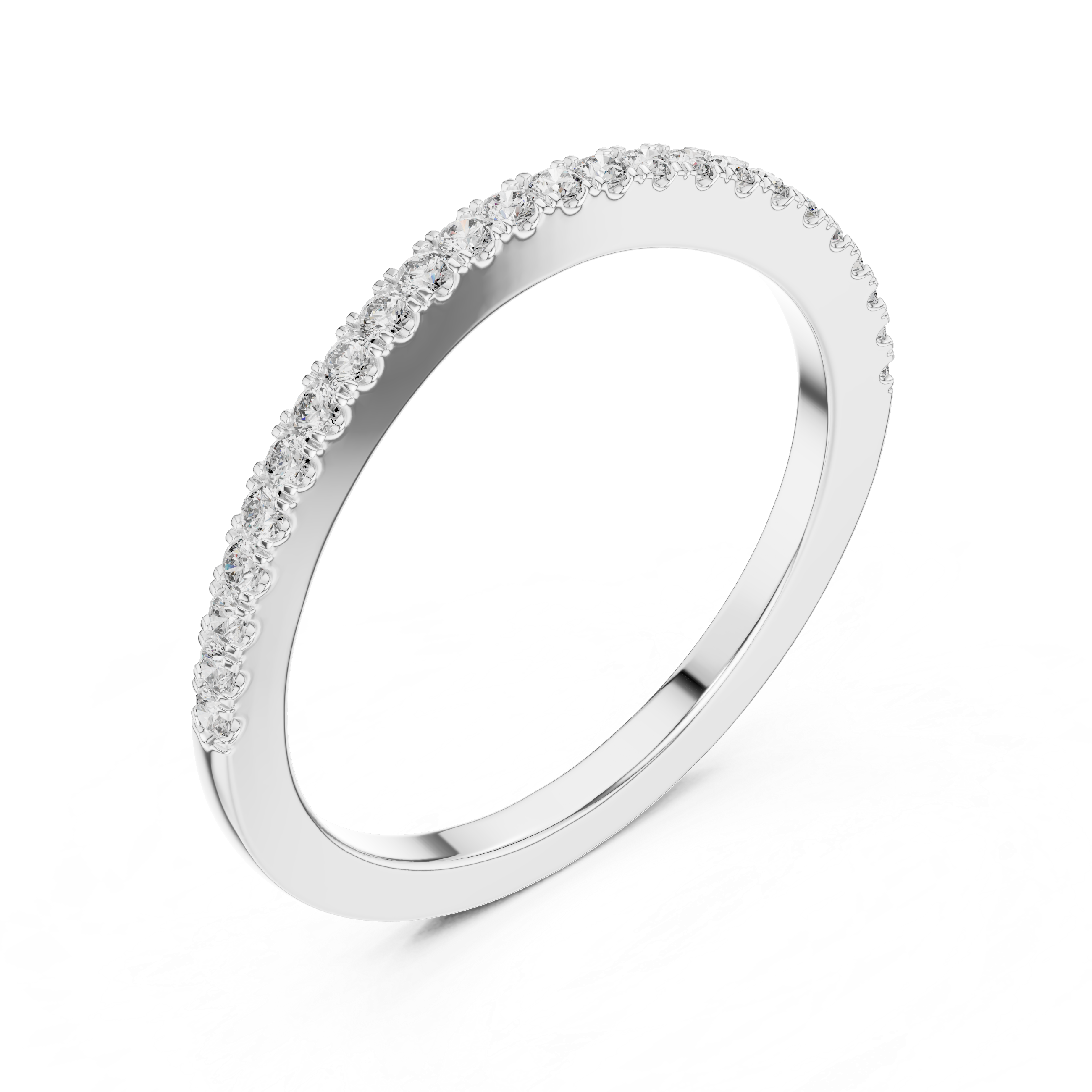 Round Cut Brilliant Moissanite VVS1 Eternity Band