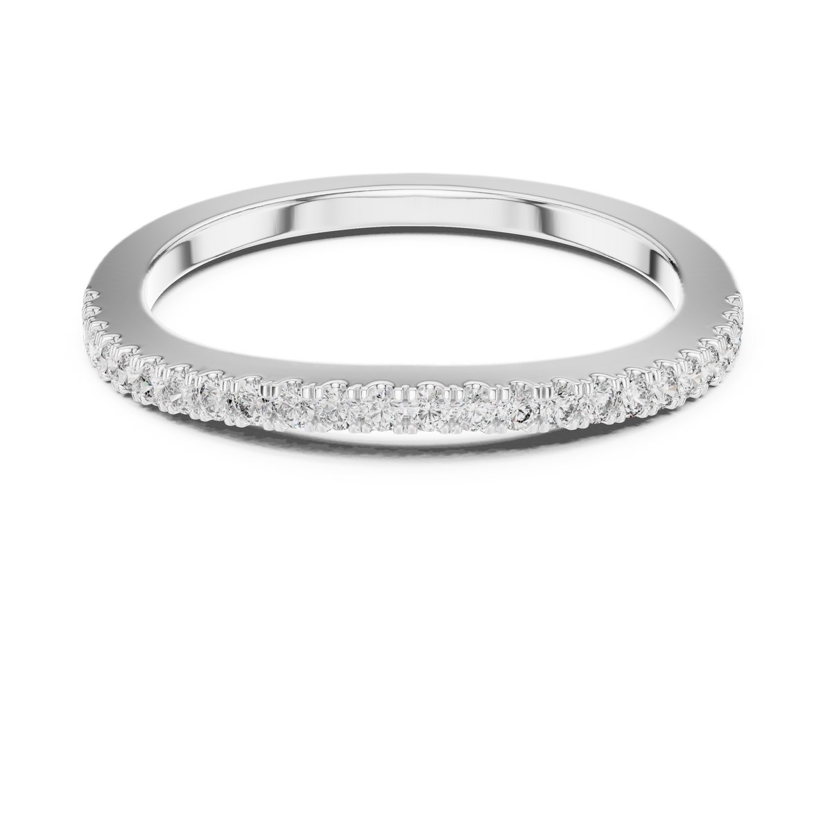 Round Cut Brilliant Moissanite VVS1 Eternity Band
