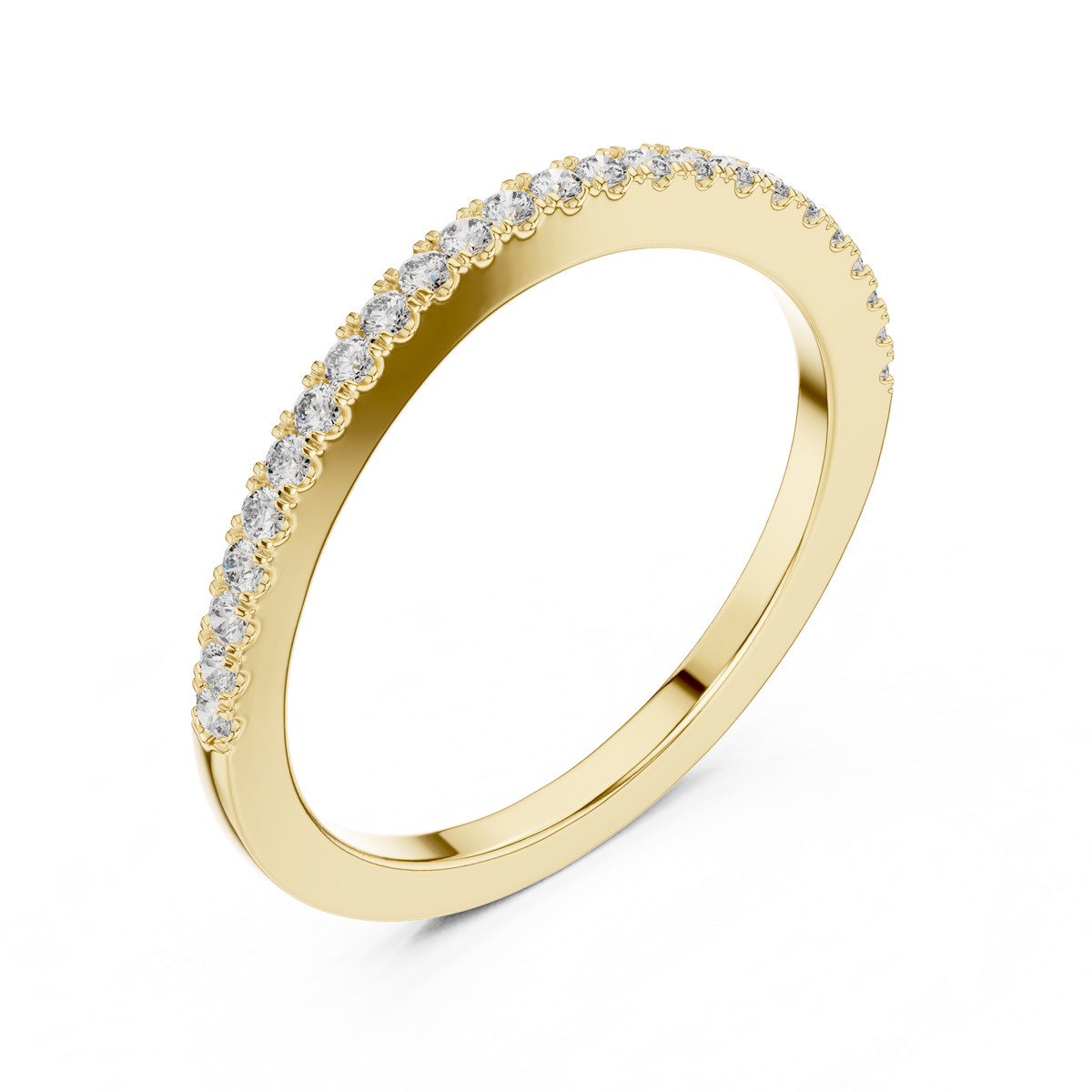 Round Cut Brilliant Moissanite VVS1 Eternity Band