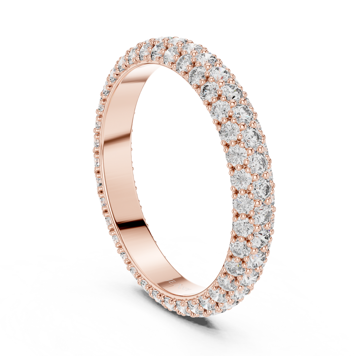 Round Cut Brilliant Moissanite VVS1 Eternity Band