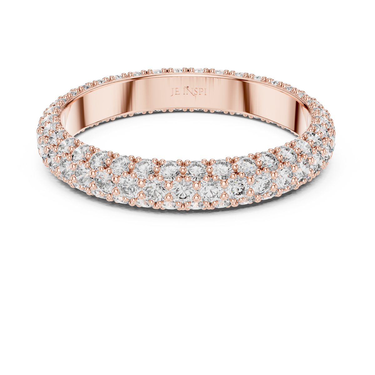Round Cut Brilliant Moissanite VVS1 Eternity Band