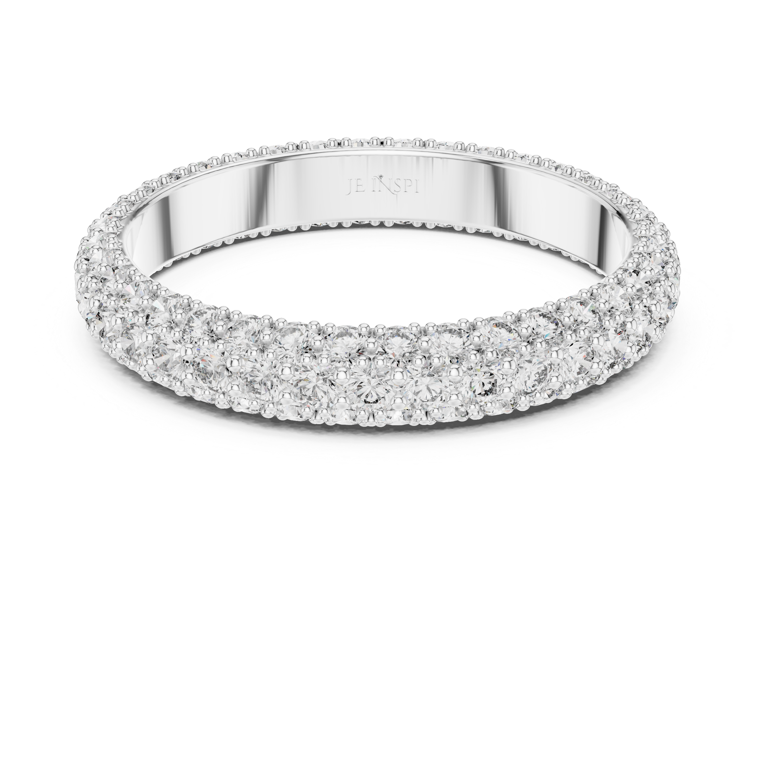 Round Cut Brilliant Moissanite VVS1 Eternity Band
