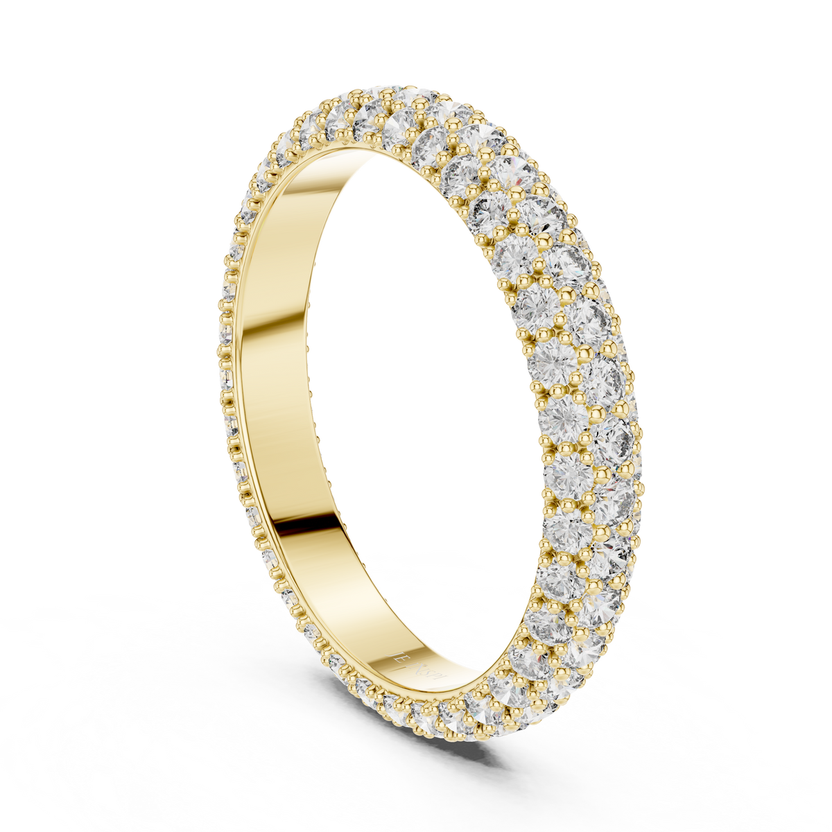 Round Cut Brilliant Moissanite VVS1 Eternity Band