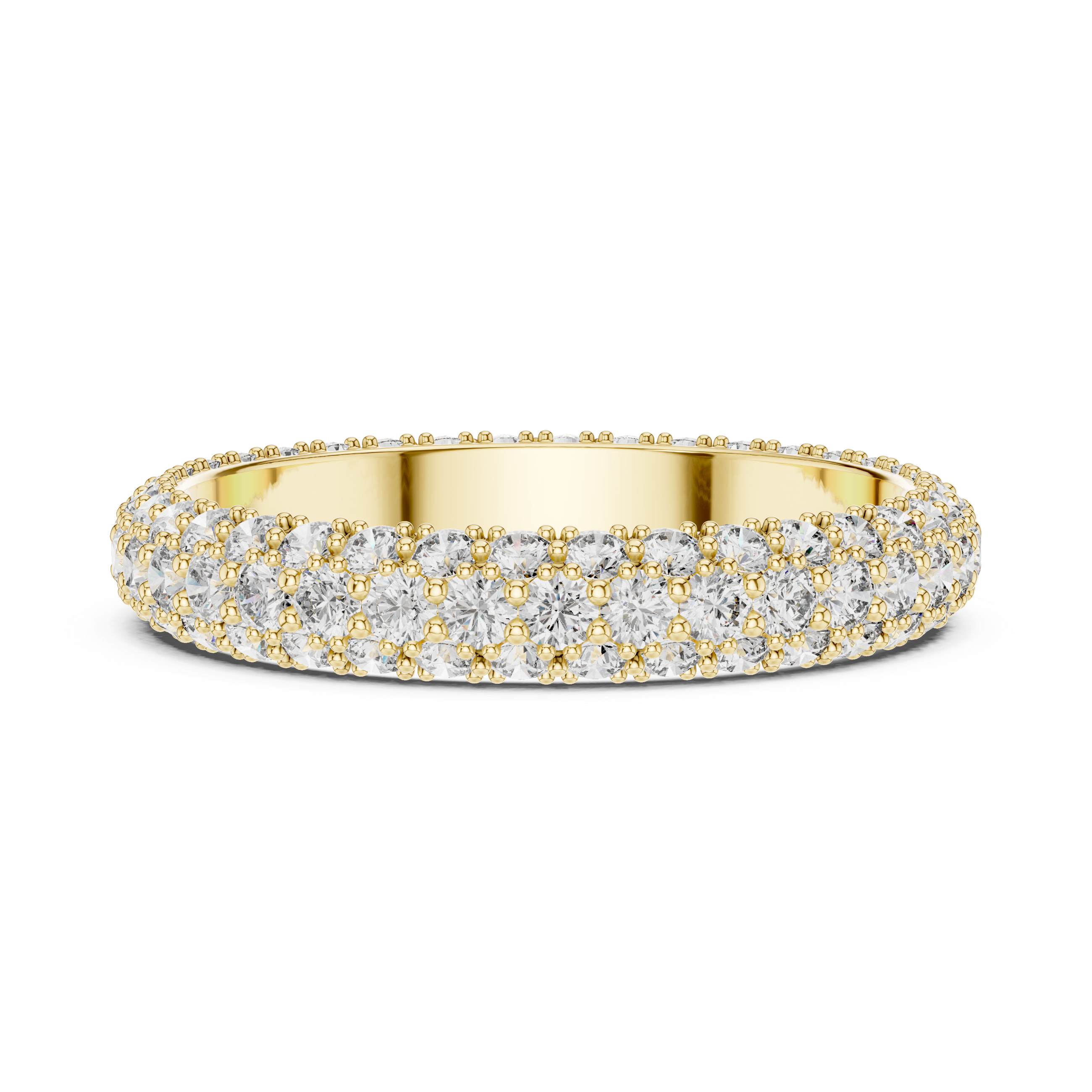 Round Cut Brilliant Moissanite VVS1 Eternity Band