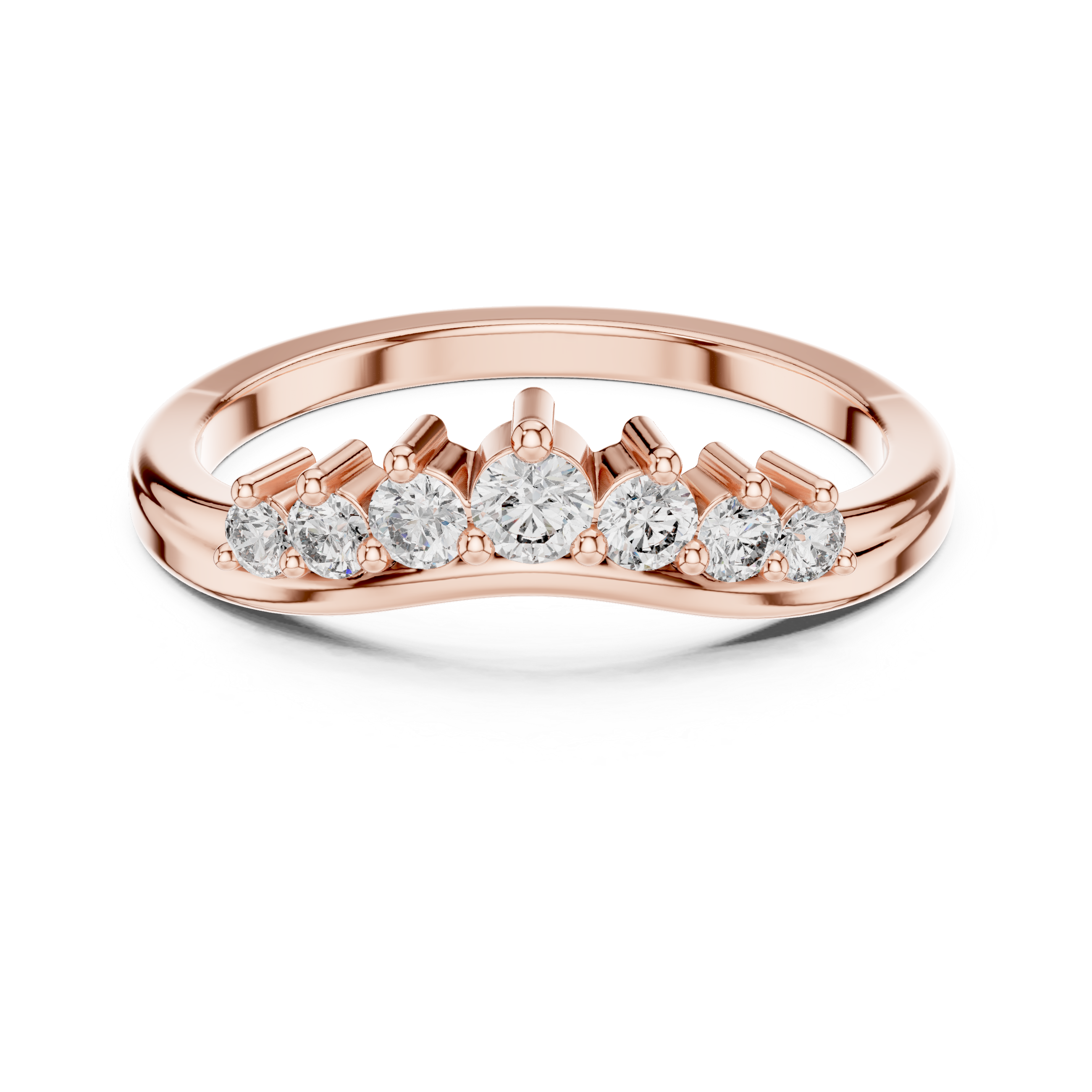Round Cut Brilliant Moissanite VVS1 Eternity Band