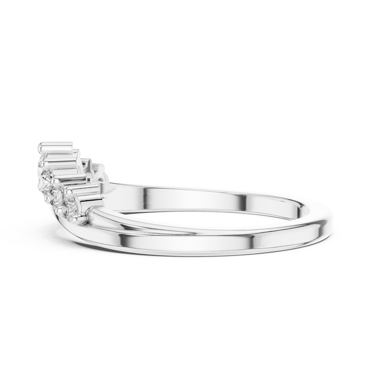 Round Cut Brilliant Moissanite VVS1 Eternity Band