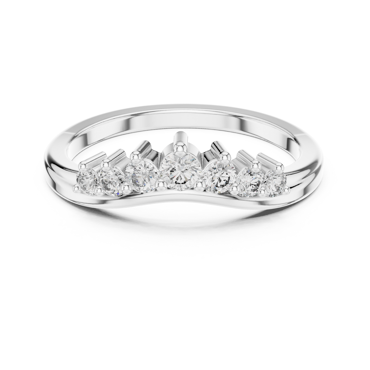 Round Cut Brilliant Moissanite VVS1 Eternity Band