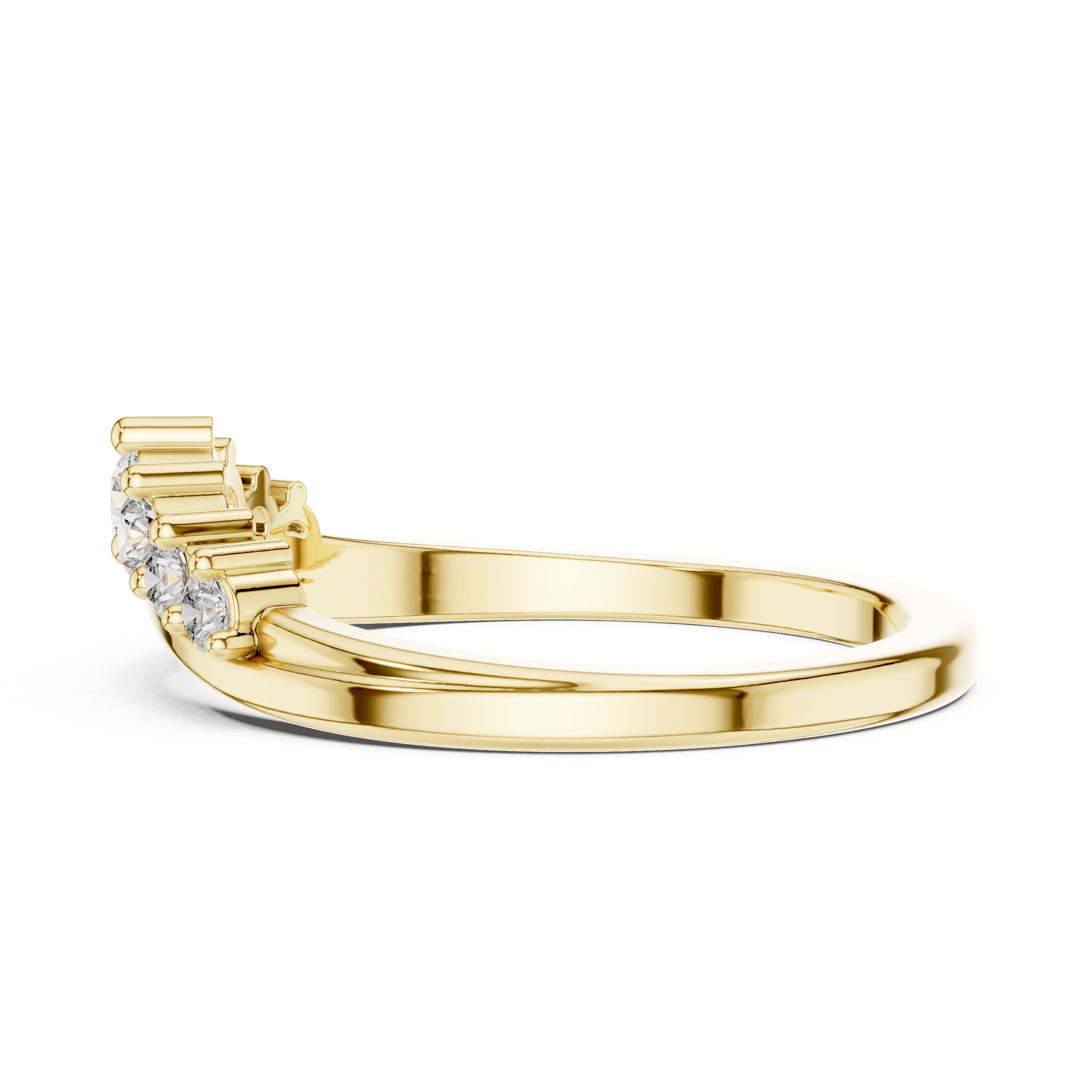 Round Cut Brilliant Moissanite VVS1 Eternity Band