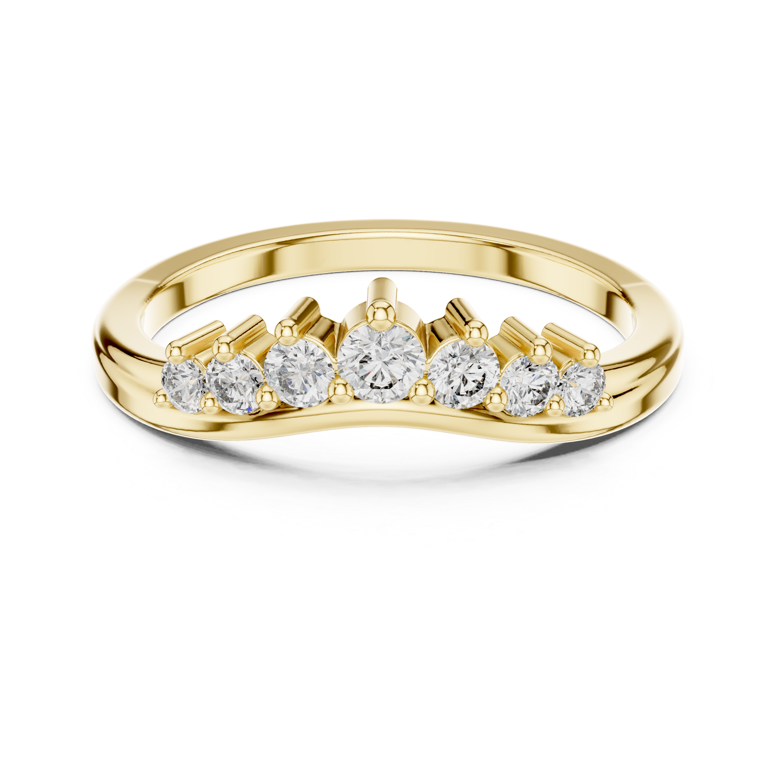 Round Cut Brilliant Moissanite VVS1 Eternity Band