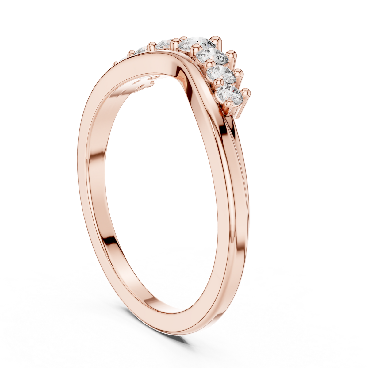 Round Cut Brilliant Moissanite VVS1 Eternity Band