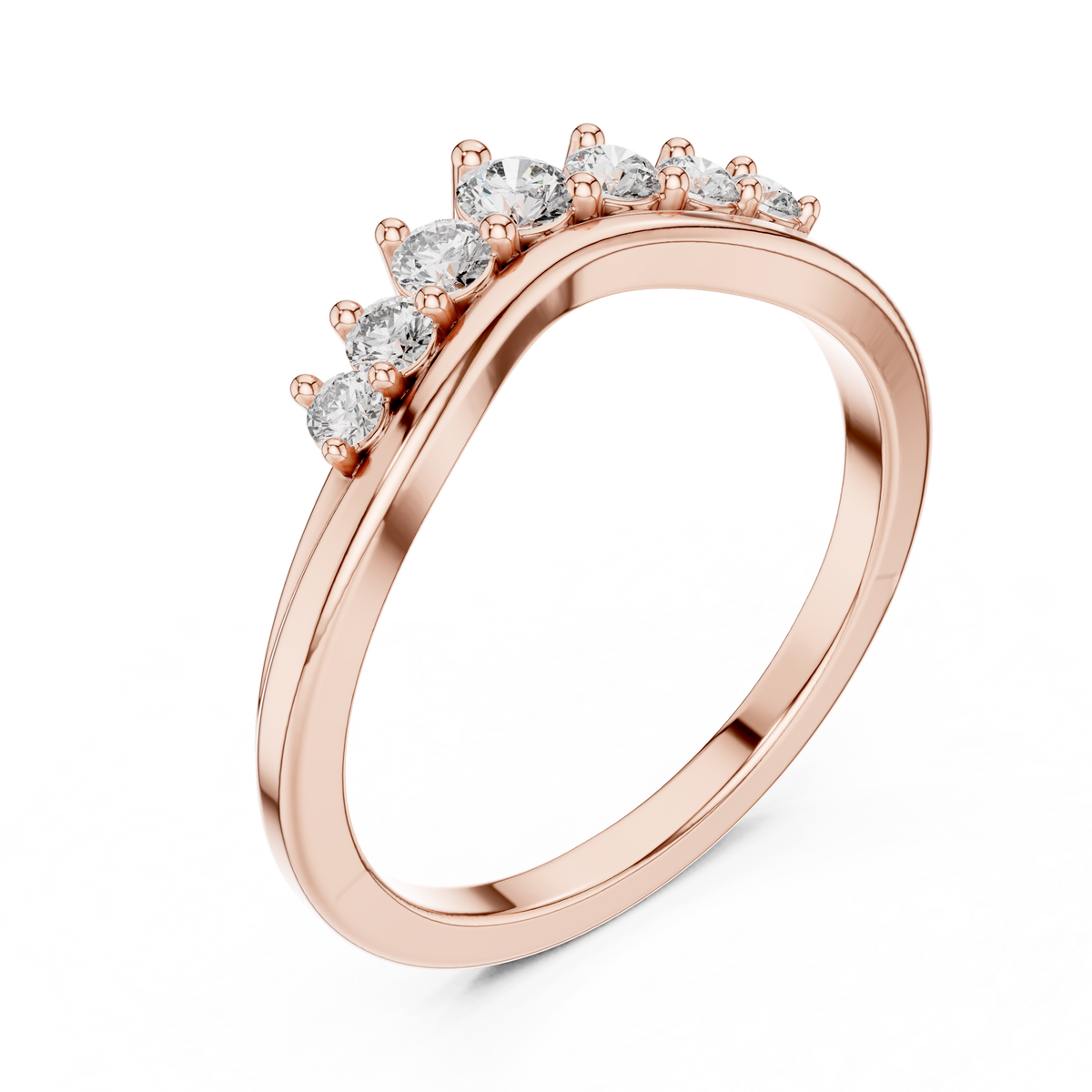 Round Cut Brilliant Moissanite VVS1 Eternity Band