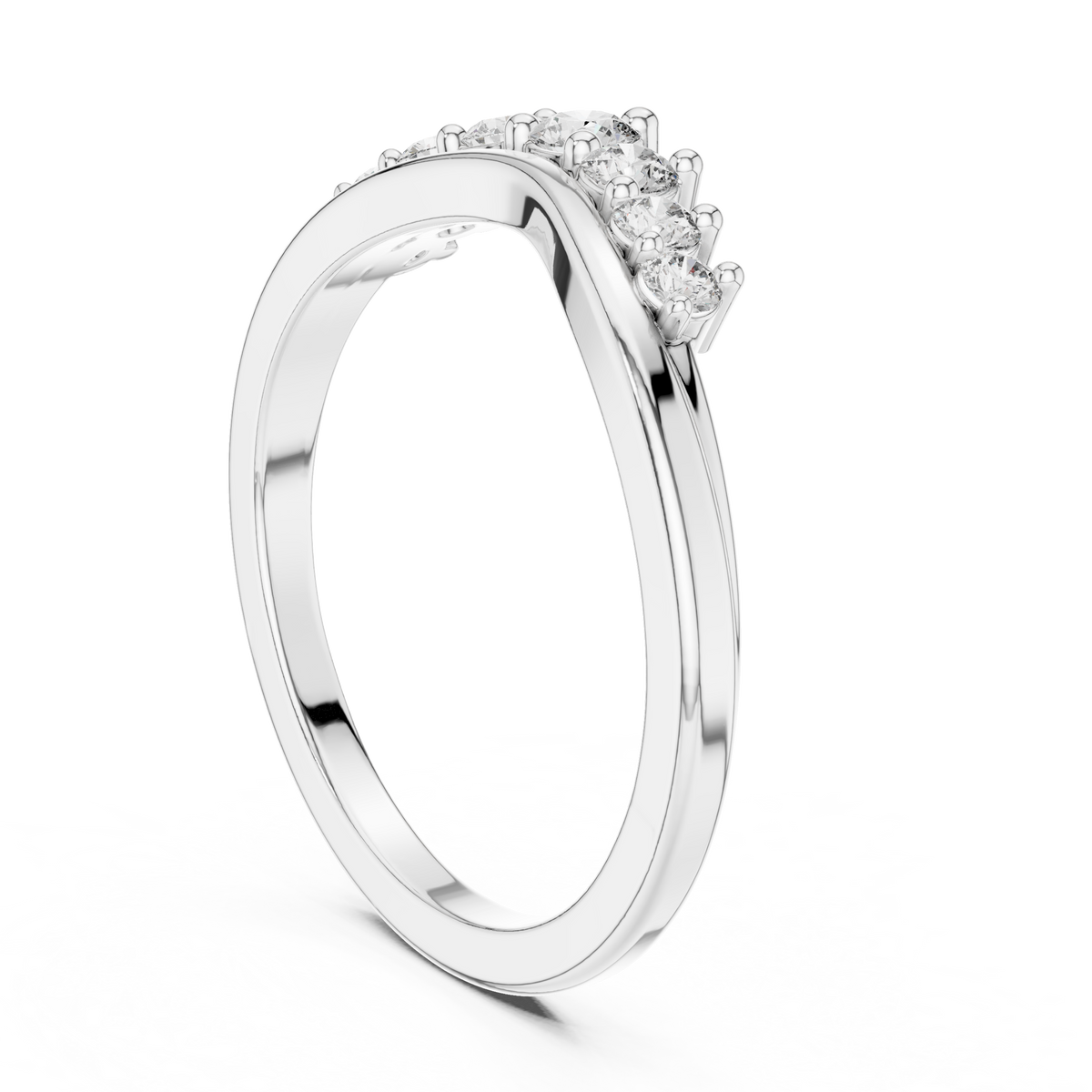 Round Cut Brilliant Moissanite VVS1 Eternity Band