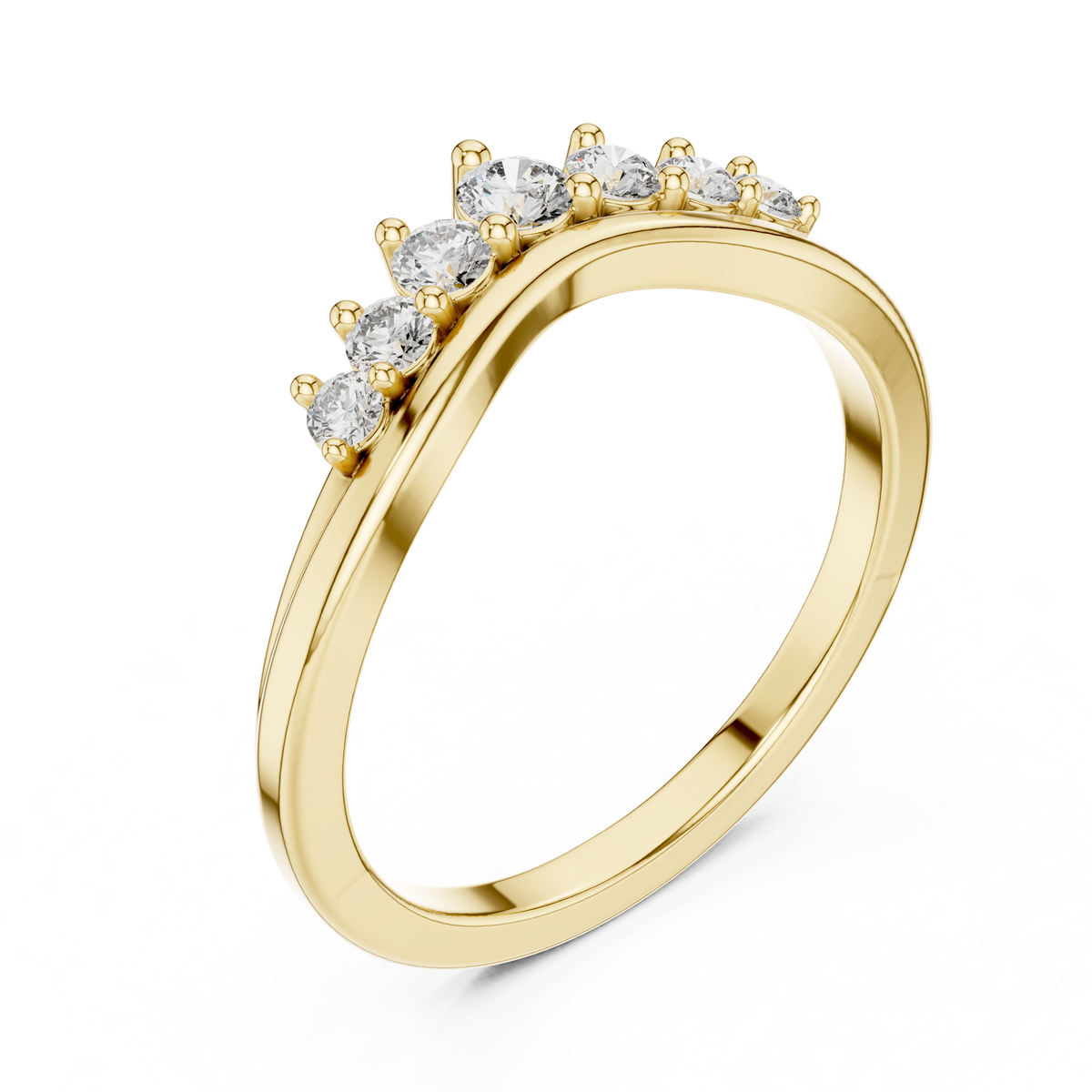 Round Cut Brilliant Moissanite VVS1 Eternity Band
