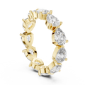 Pear Cut Brilliant Moissanite VVS1 Eternity Band