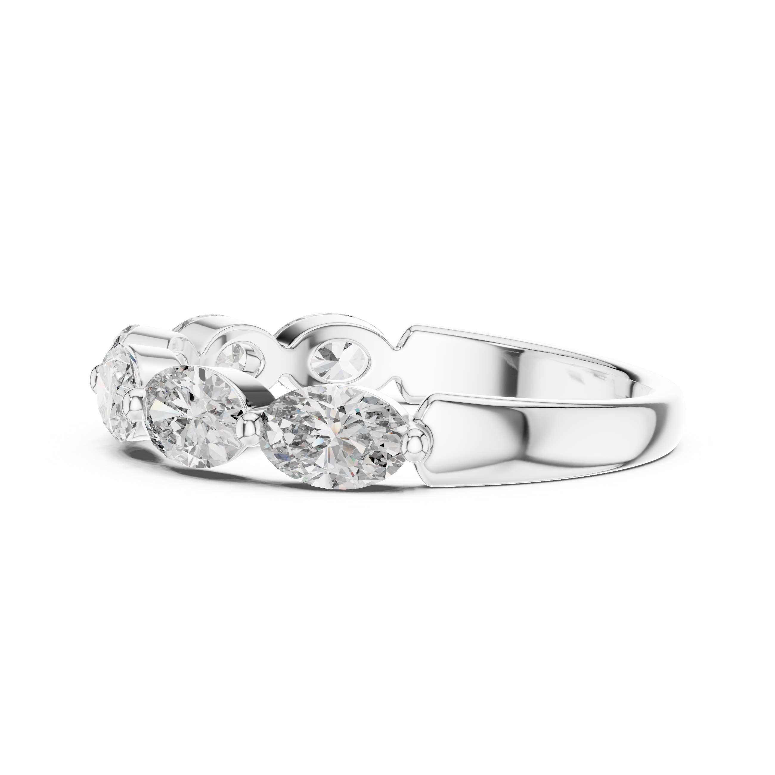 Marquise Cut Brilliant Moissanite VVS1 Eternity Band