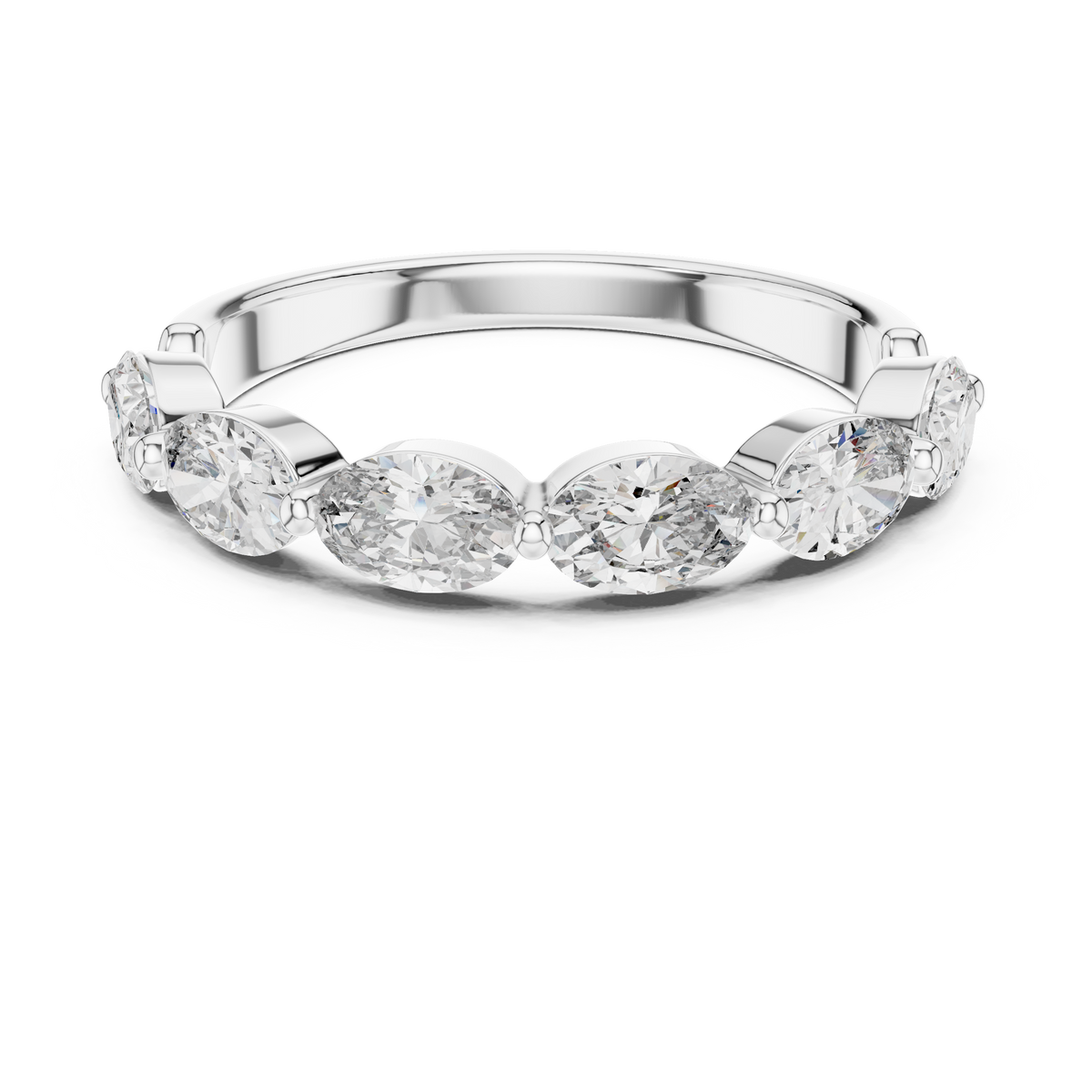 Marquise Cut Brilliant Moissanite VVS1 Eternity Band