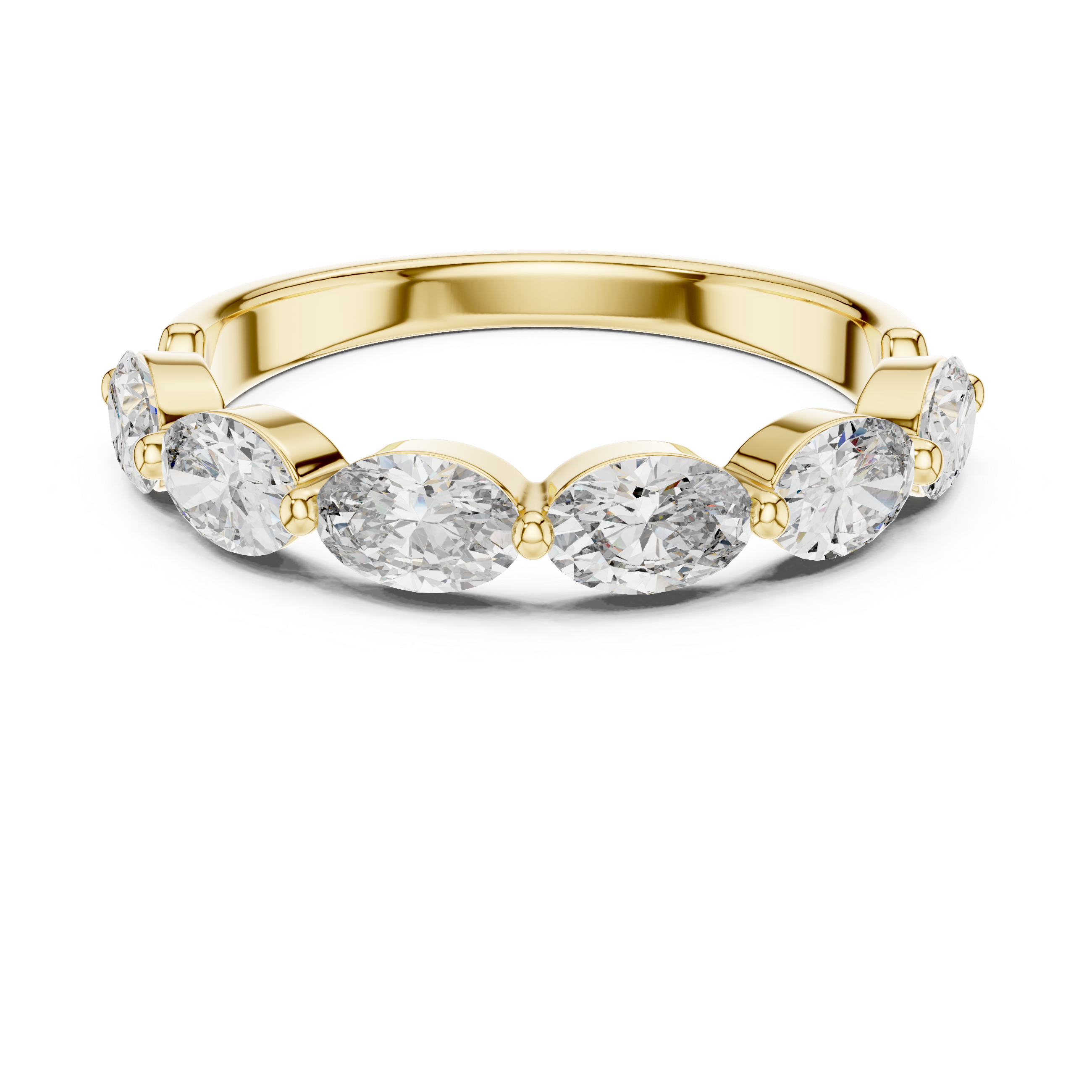 Marquise Cut Brilliant Moissanite VVS1 Eternity Band