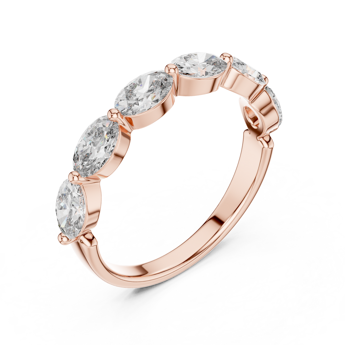 Marquise Cut Brilliant Moissanite VVS1 Eternity Band