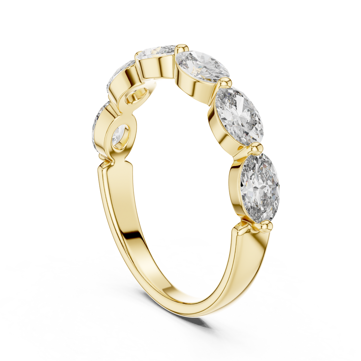 Marquise Cut Brilliant Moissanite VVS1 Eternity Band