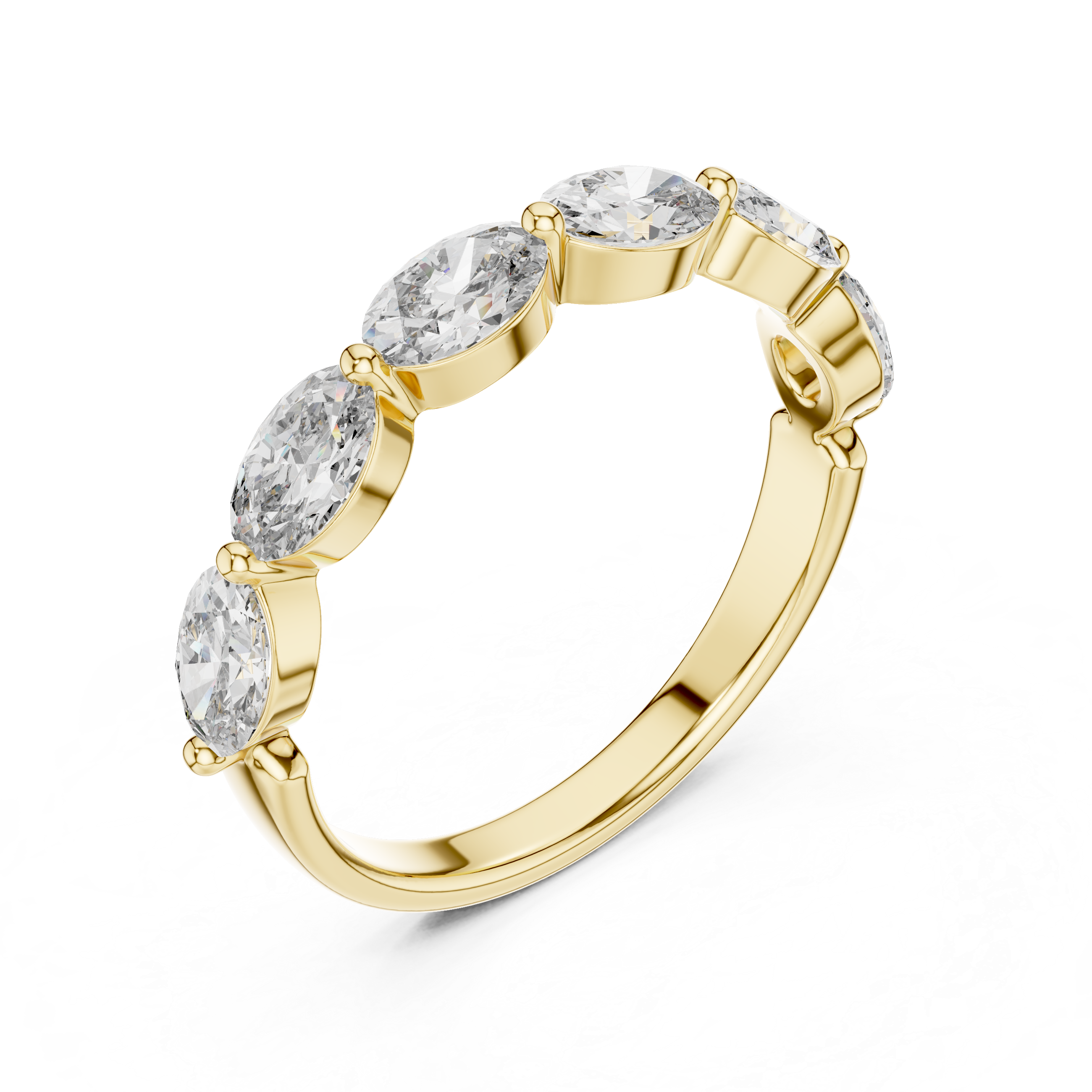 Marquise Cut Brilliant Moissanite VVS1 Eternity Band