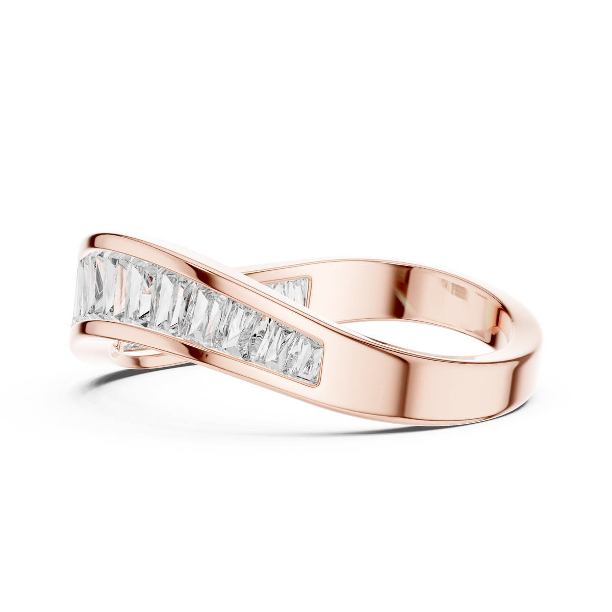 Baguette Cut Brilliant Moissanite VVS1 Eternity Band