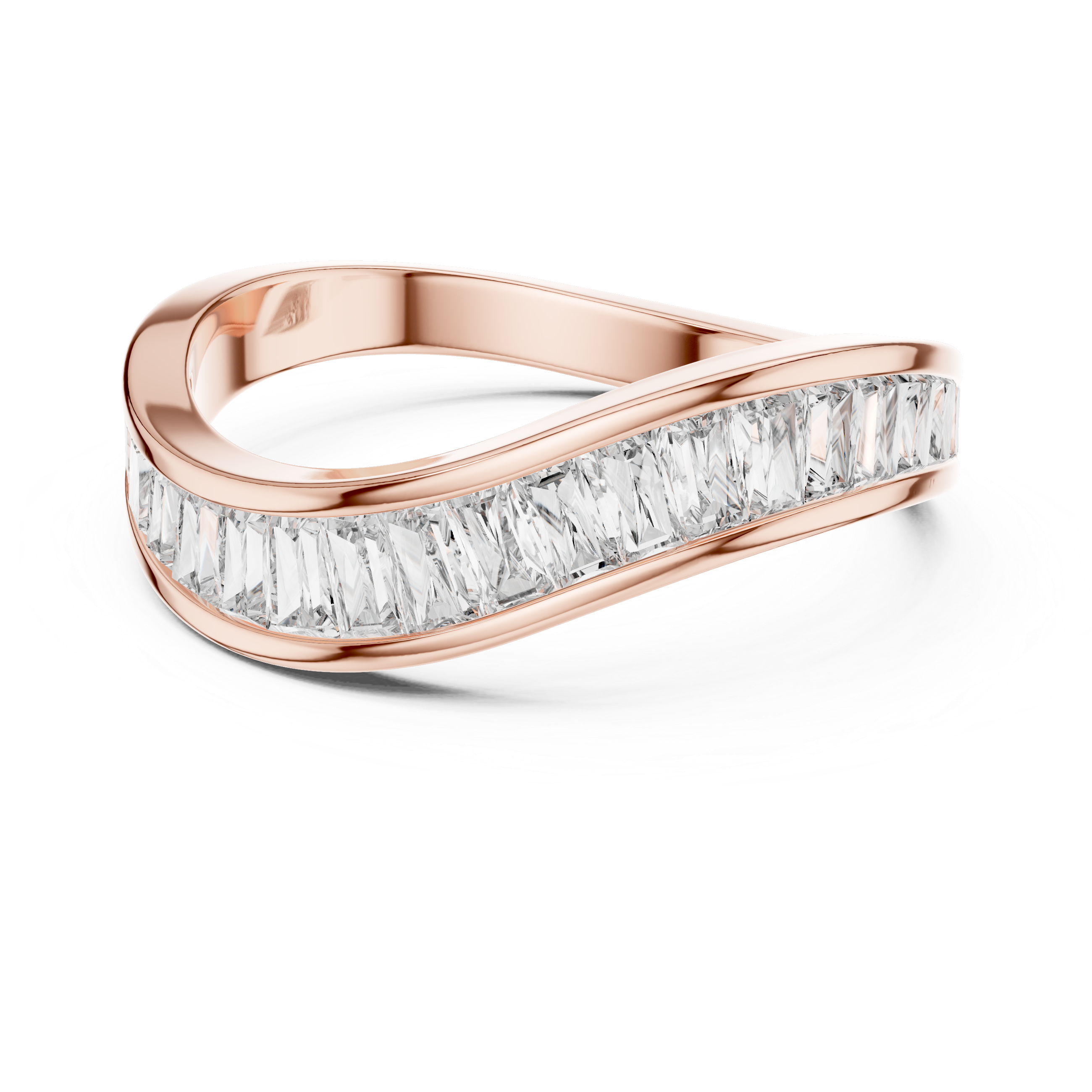 Baguette Cut Brilliant Moissanite VVS1 Eternity Band