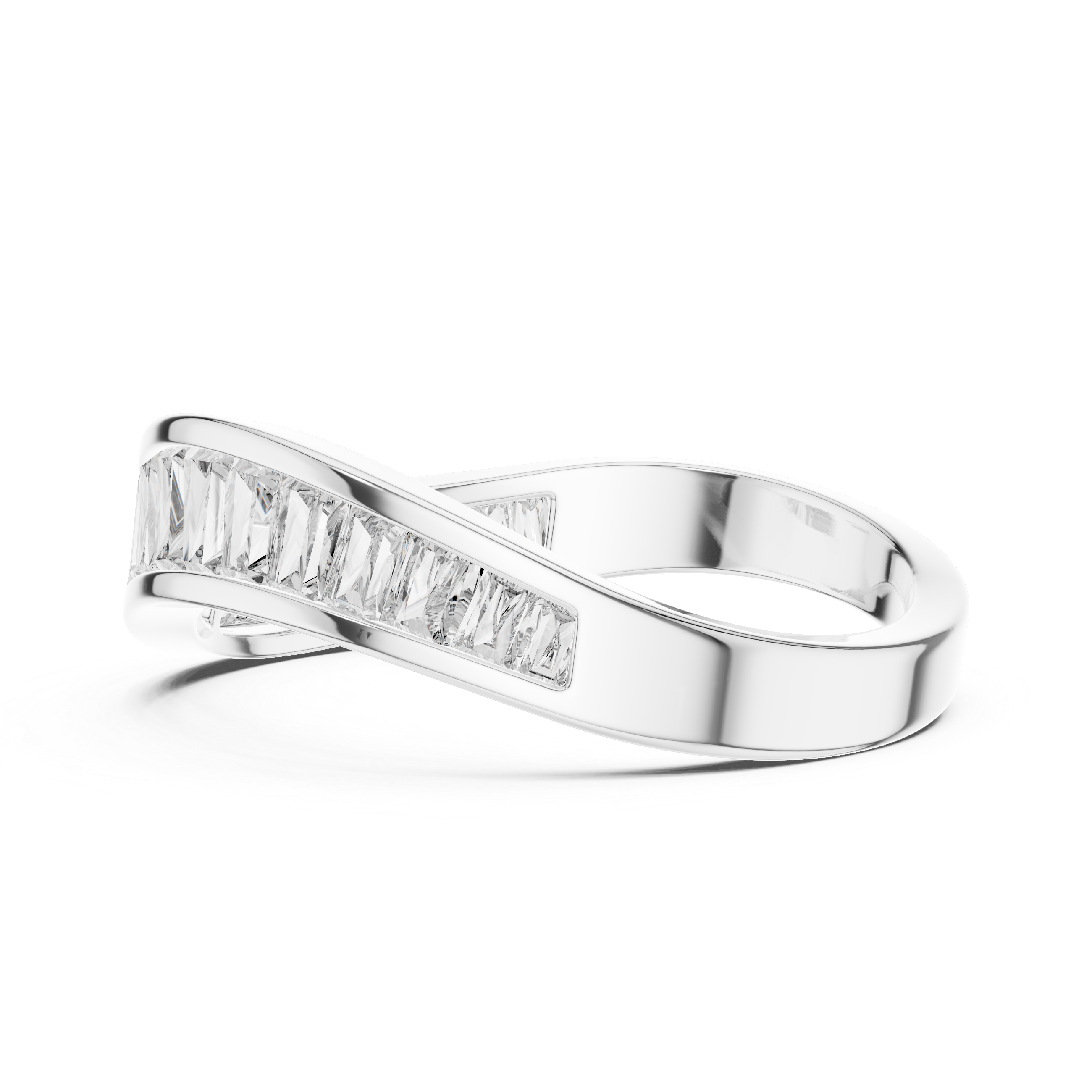 Baguette Cut Brilliant Moissanite VVS1 Eternity Band